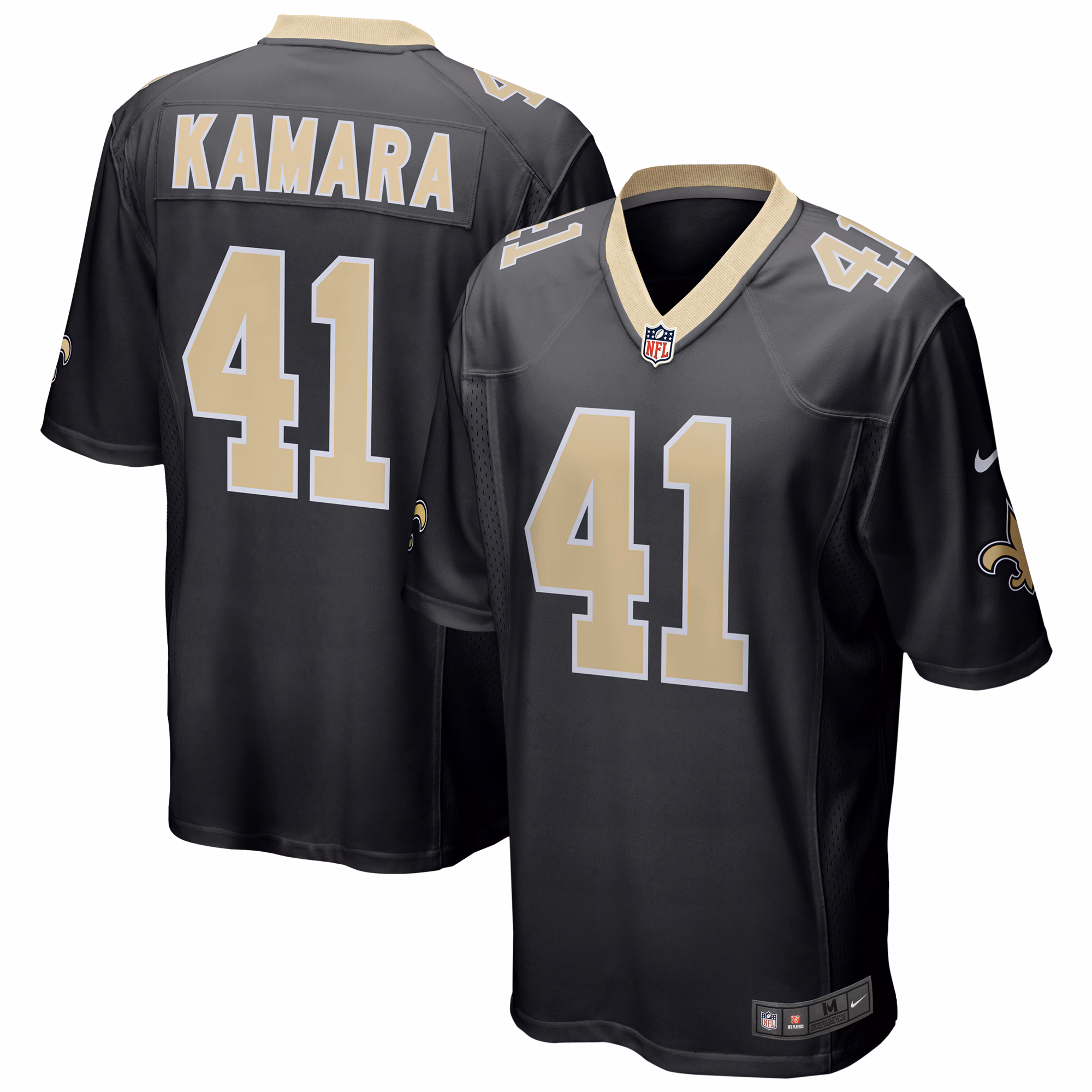 Alvin Kamara New Orleans Saints Game Jersey - Black