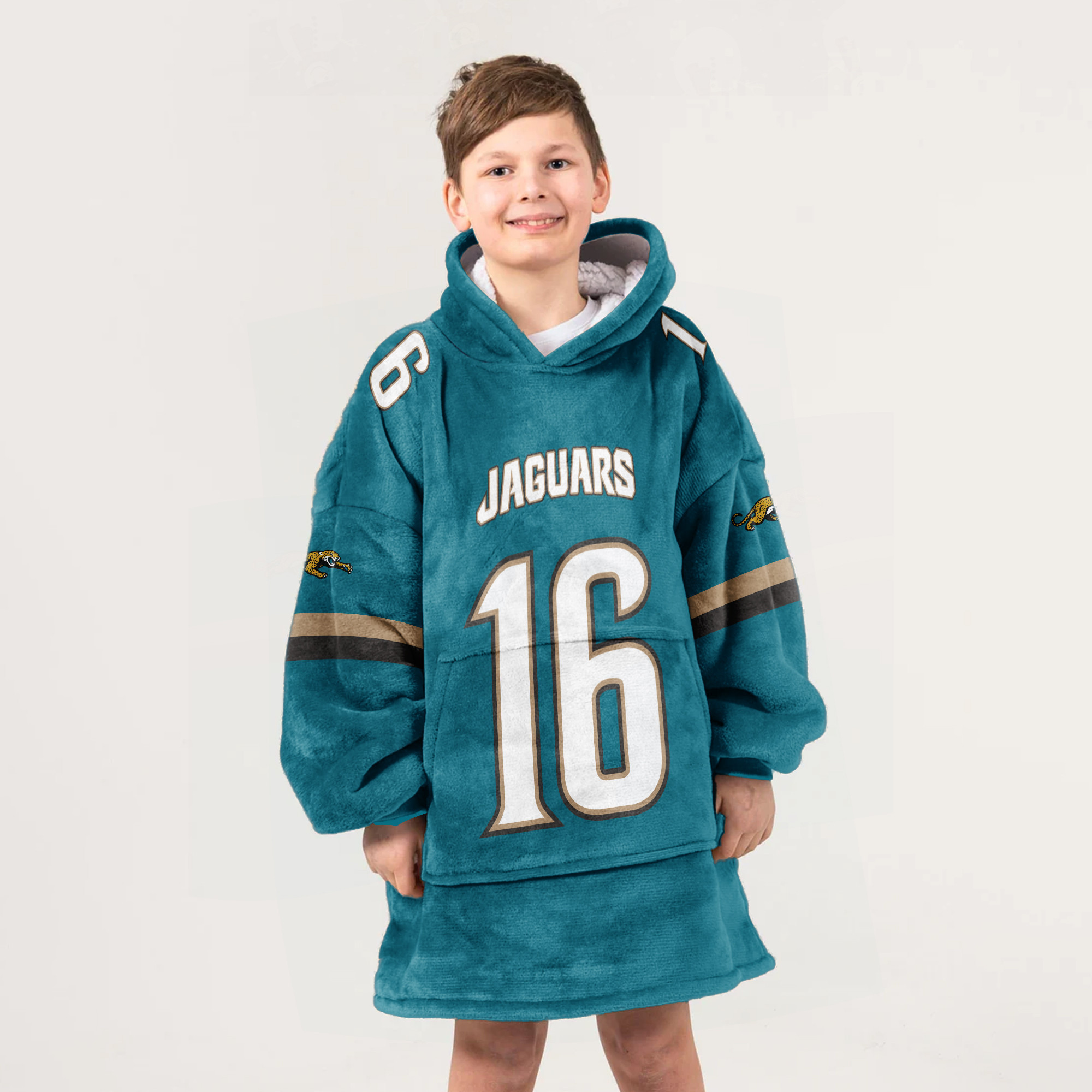 Adult TL 16 Jacksonville Jaguars Football Unisex Blanket Hoodie