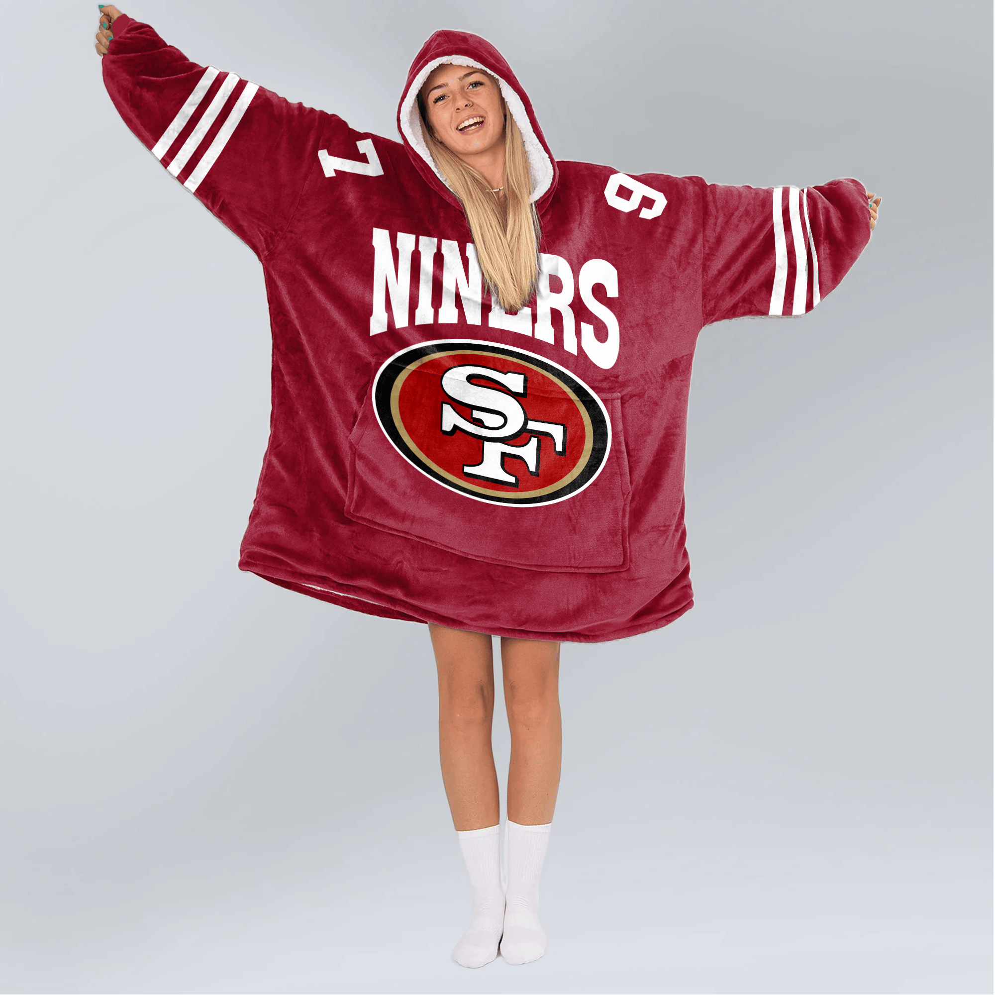 Niners San Francisco 49ers Football Unisex Blanket Hoodie