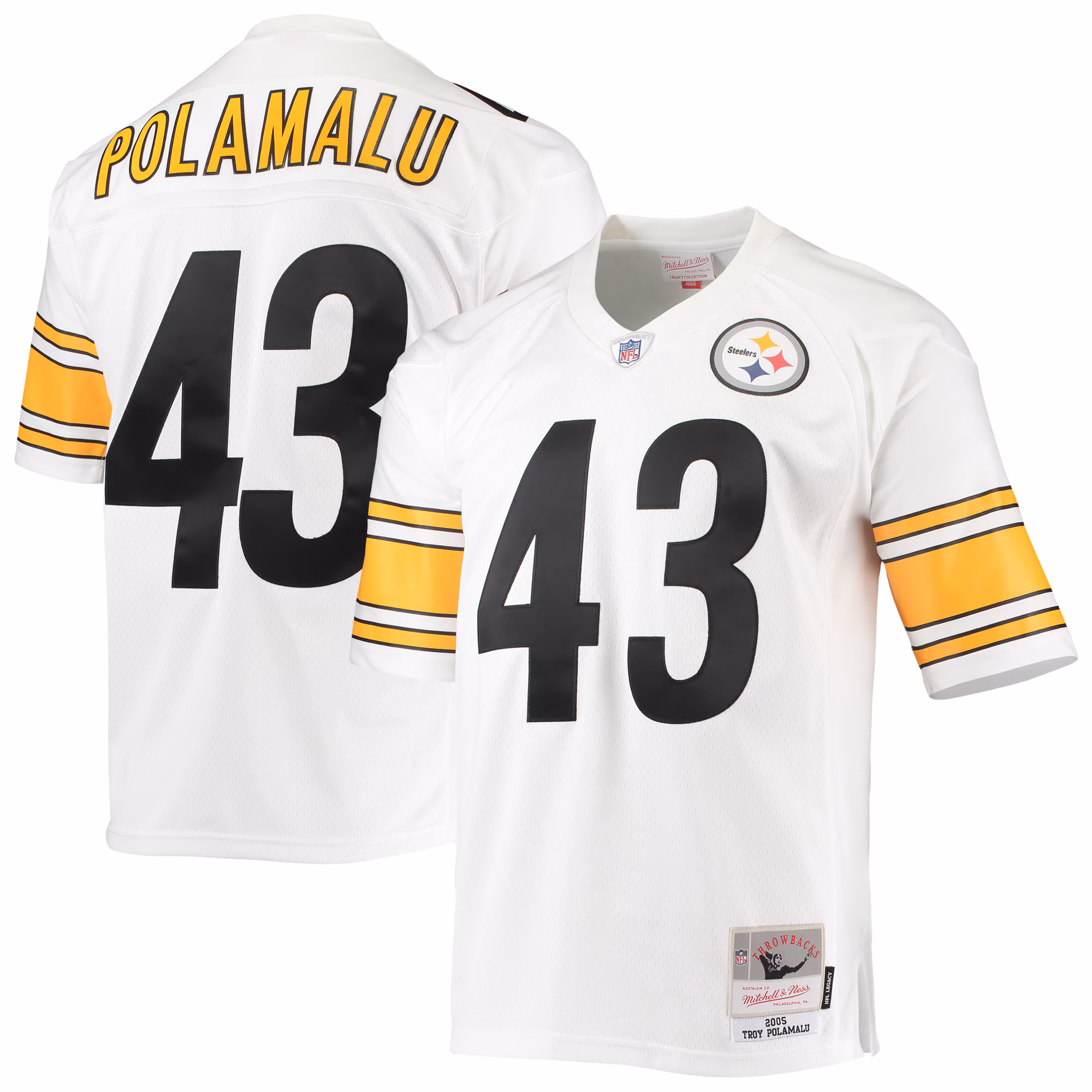 Troy Polamalu Pittsburgh Steelers Legacy Replica Jersey - White