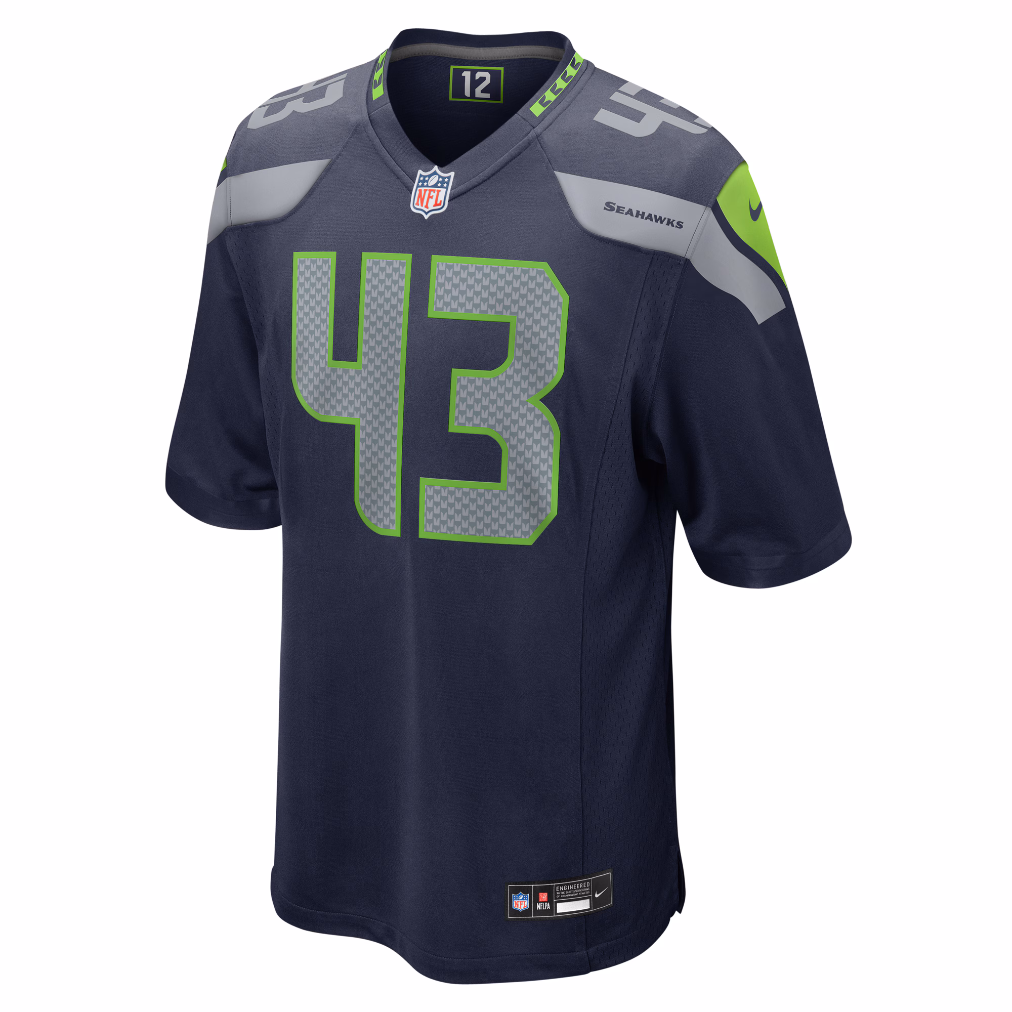 Levi Bell Seattle Seahawks Team Game Jersey - College Navy