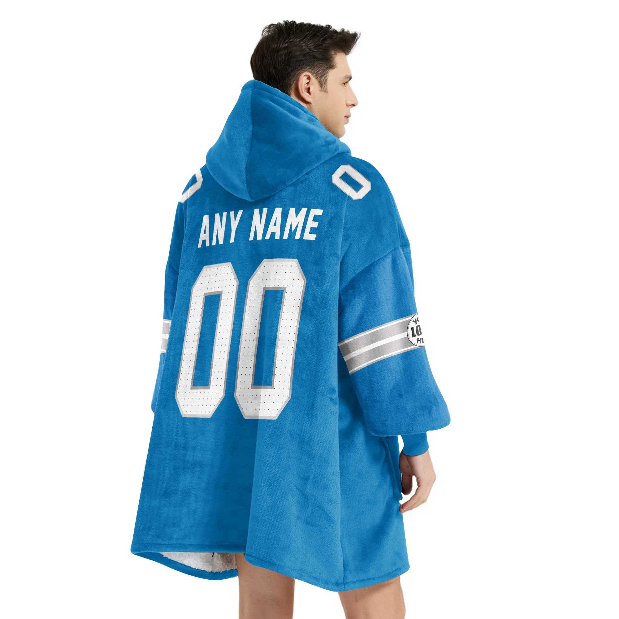 Adult Custom Blanket Hoodie Detroit Inspired Color