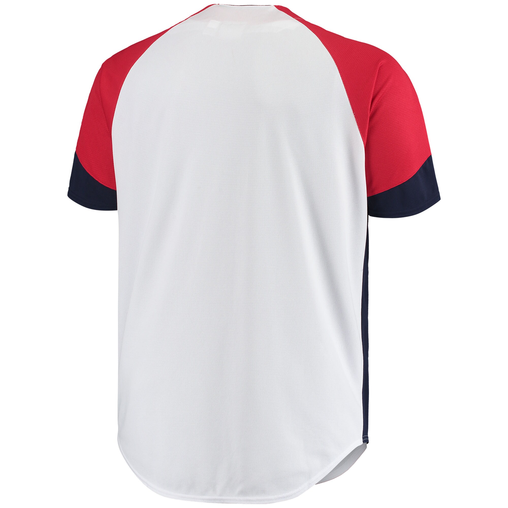 St.Louis Cardinals Big & Tall Colorblock Full-Snap Jersey - White/Red