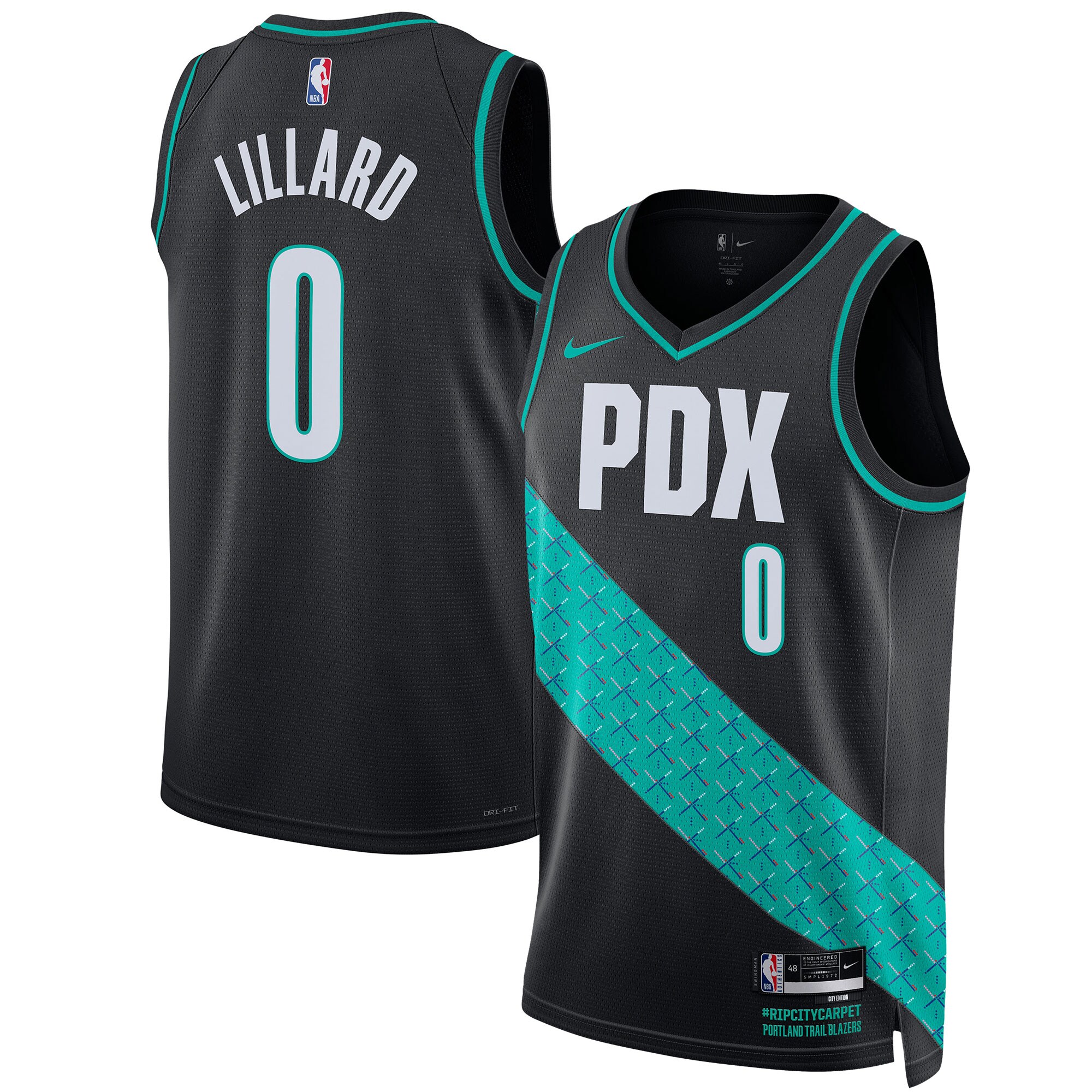 Damian Lillard Portland Trail Blazers Unisex 2022/23 Swingman Jersey - City Edition - Black