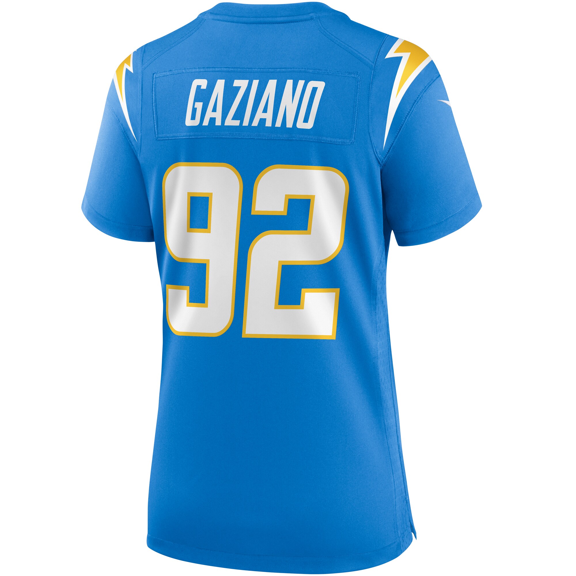 Joe Gaziano Los Angeles Chargers  Women's Game Jersey - Powder Blue