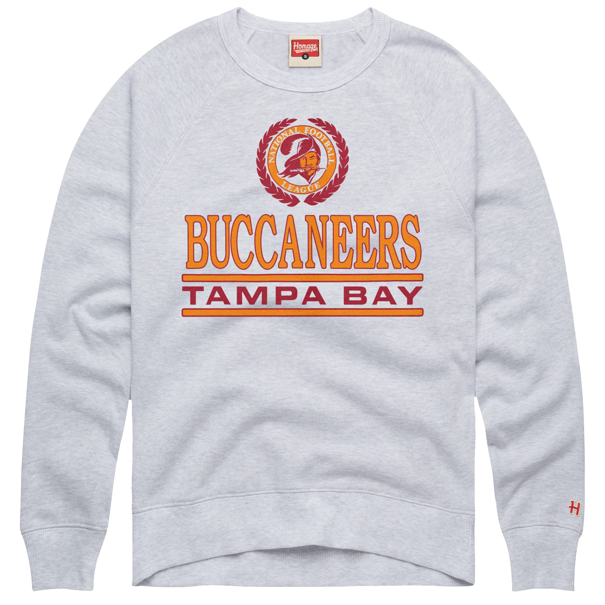 Tampa Bay Buccaneers  Unisex 2023 Creamsicle Day Crest Tri-Blend Pullover Sweatshirt - Gray