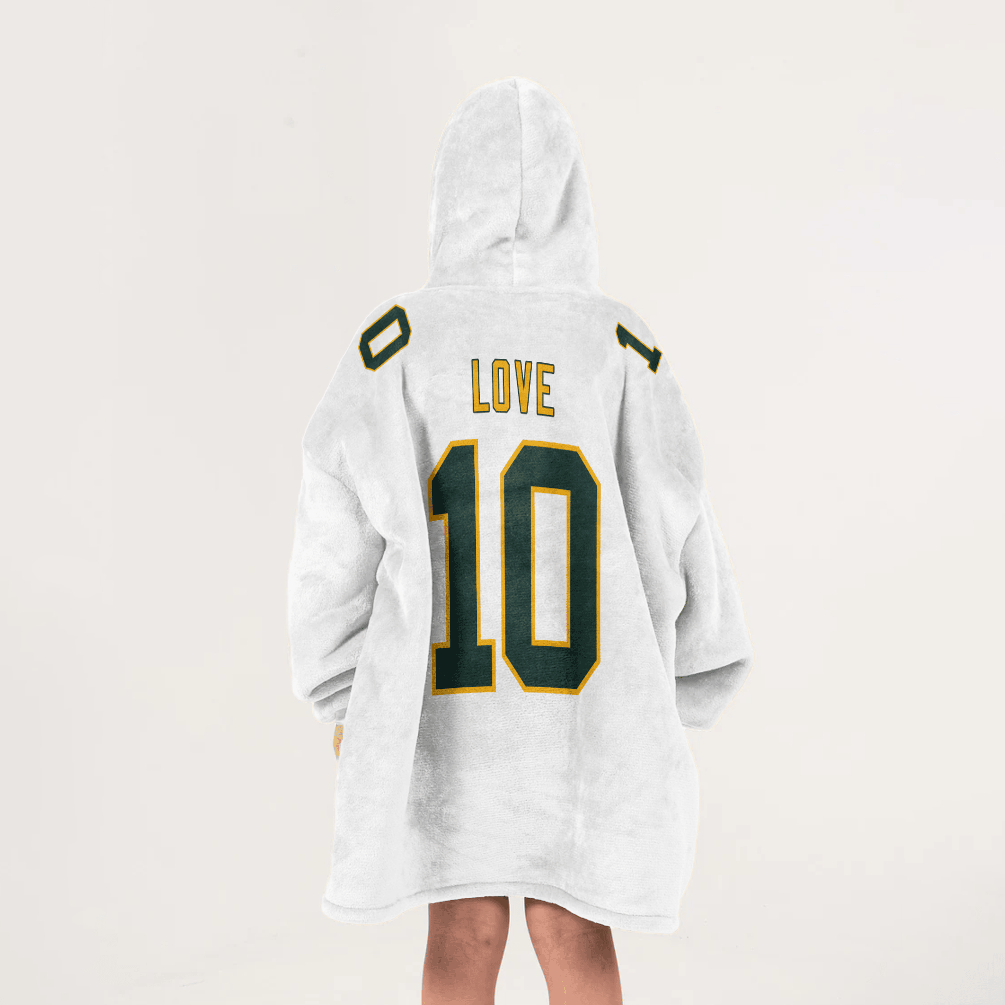 Kid J.L 10 Captain Green Bay Football Unisex Blanket Hoodie