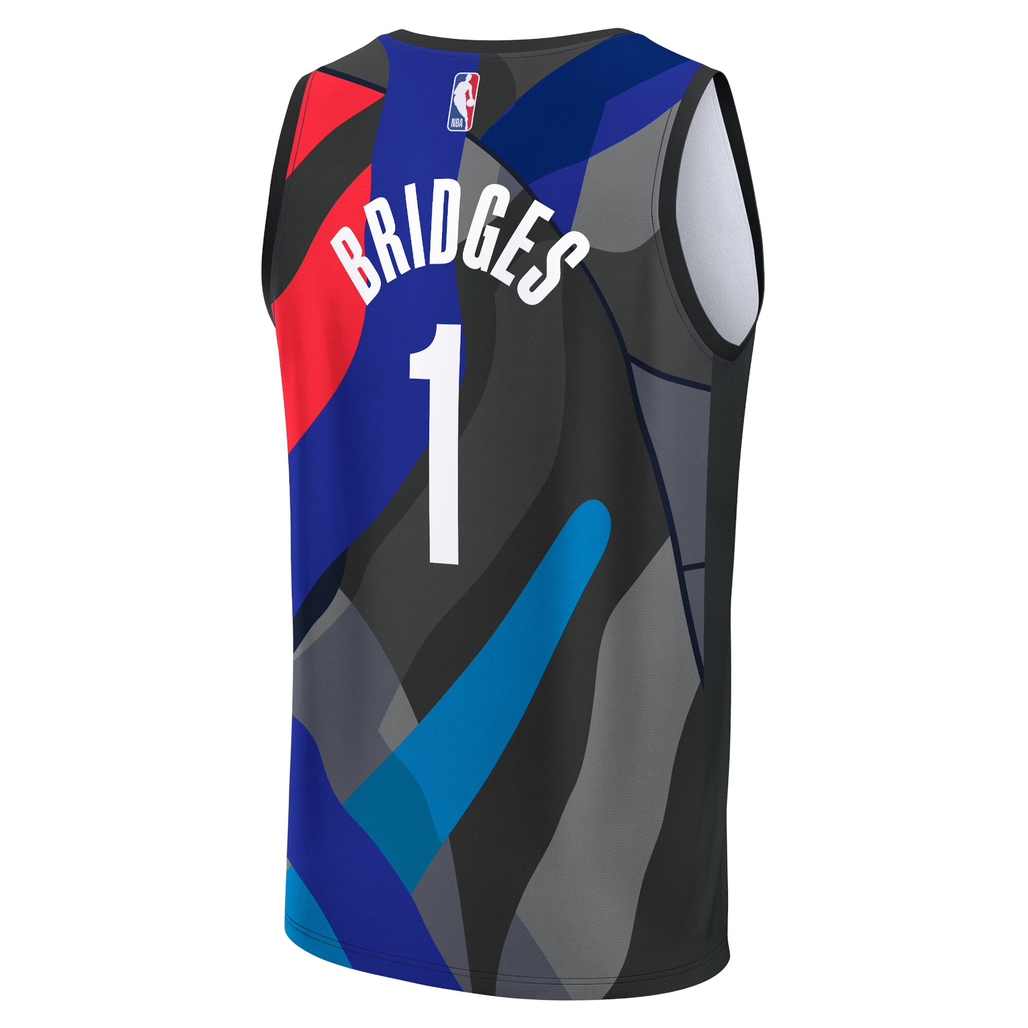 Youth Brooklyn Nets Mikal Bridges  Black 2023/24 Fast Break Jersey - City Edition