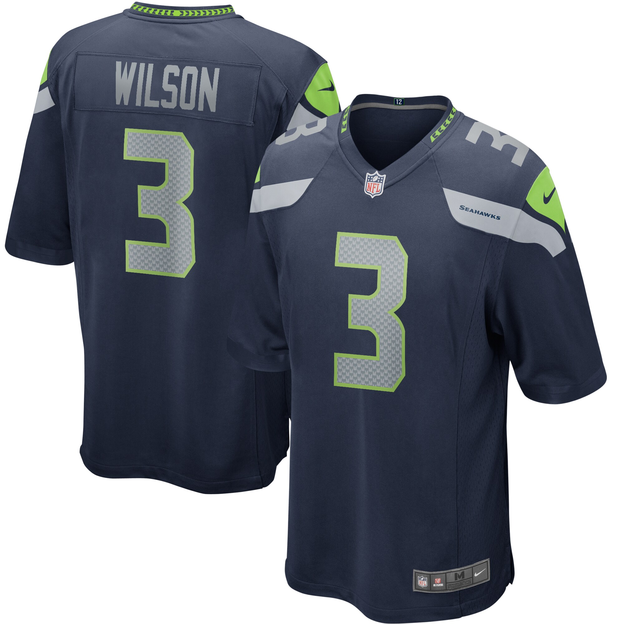 Russell Wilson Seattle Seahawks  Game Player Jersey - College Navy