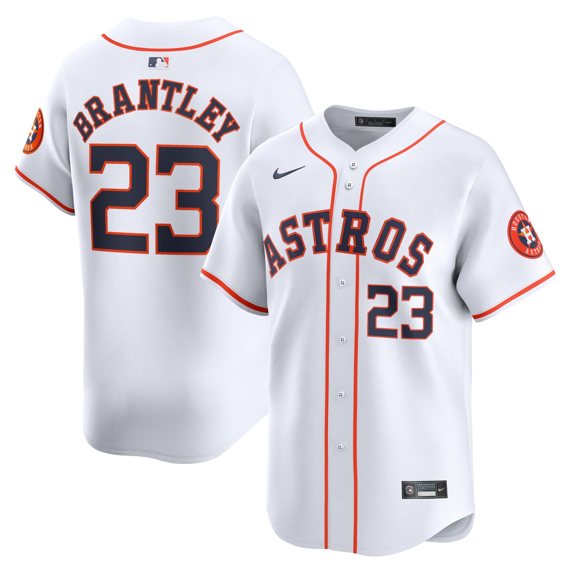 Men's Houston Astros Michael Brantley  White Home Limited Player Jersey
