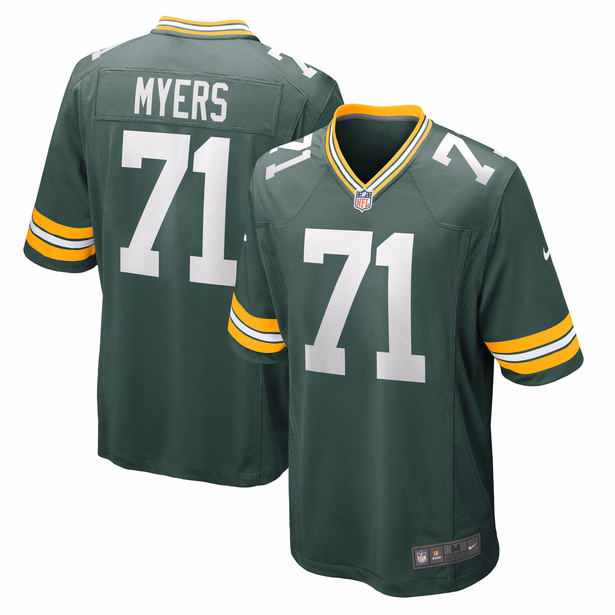 Josh Myers Green Bay Packers Game Jersey - Green