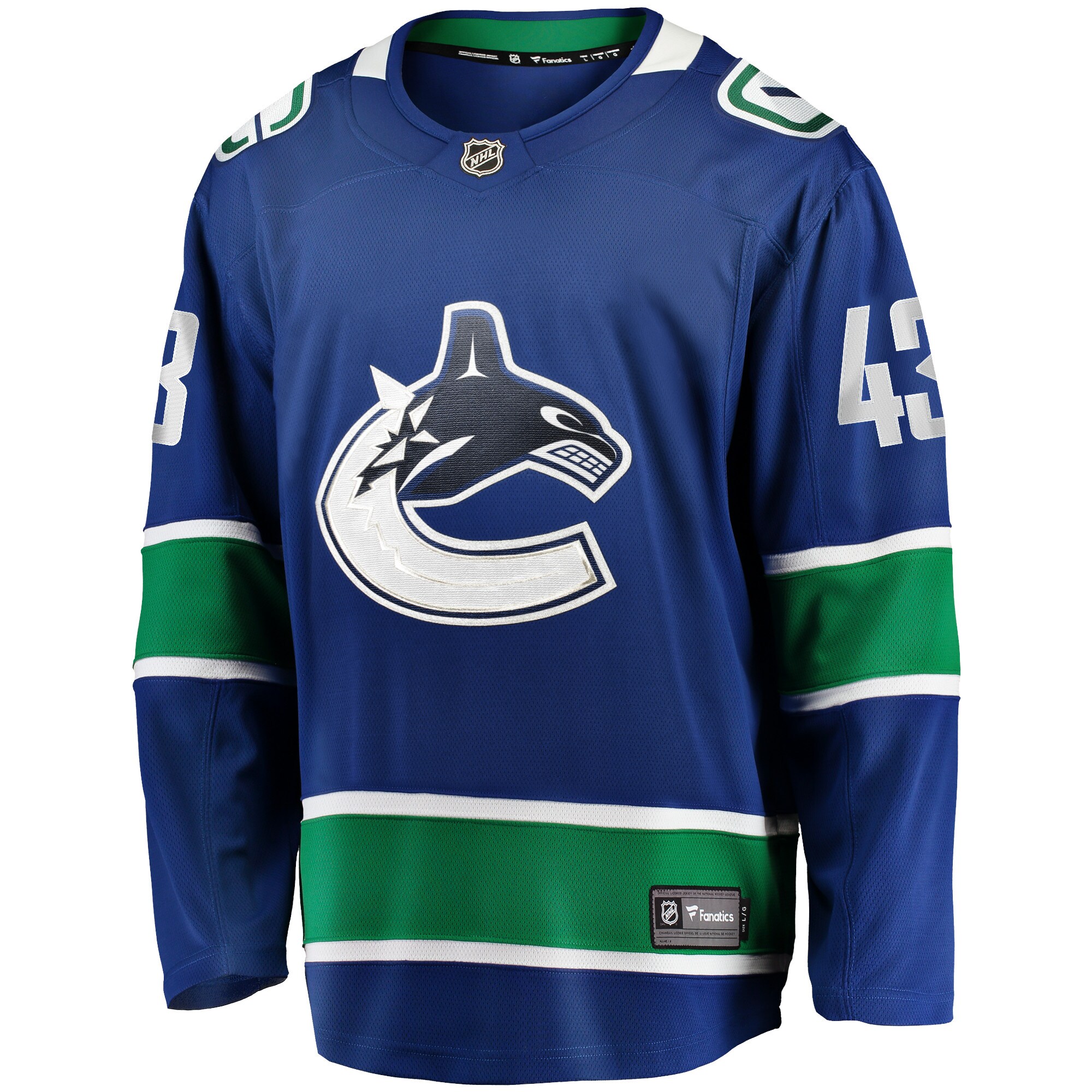 Quinn Hughes Vancouver Canucks Home Premier Breakaway Player Jersey - Blue