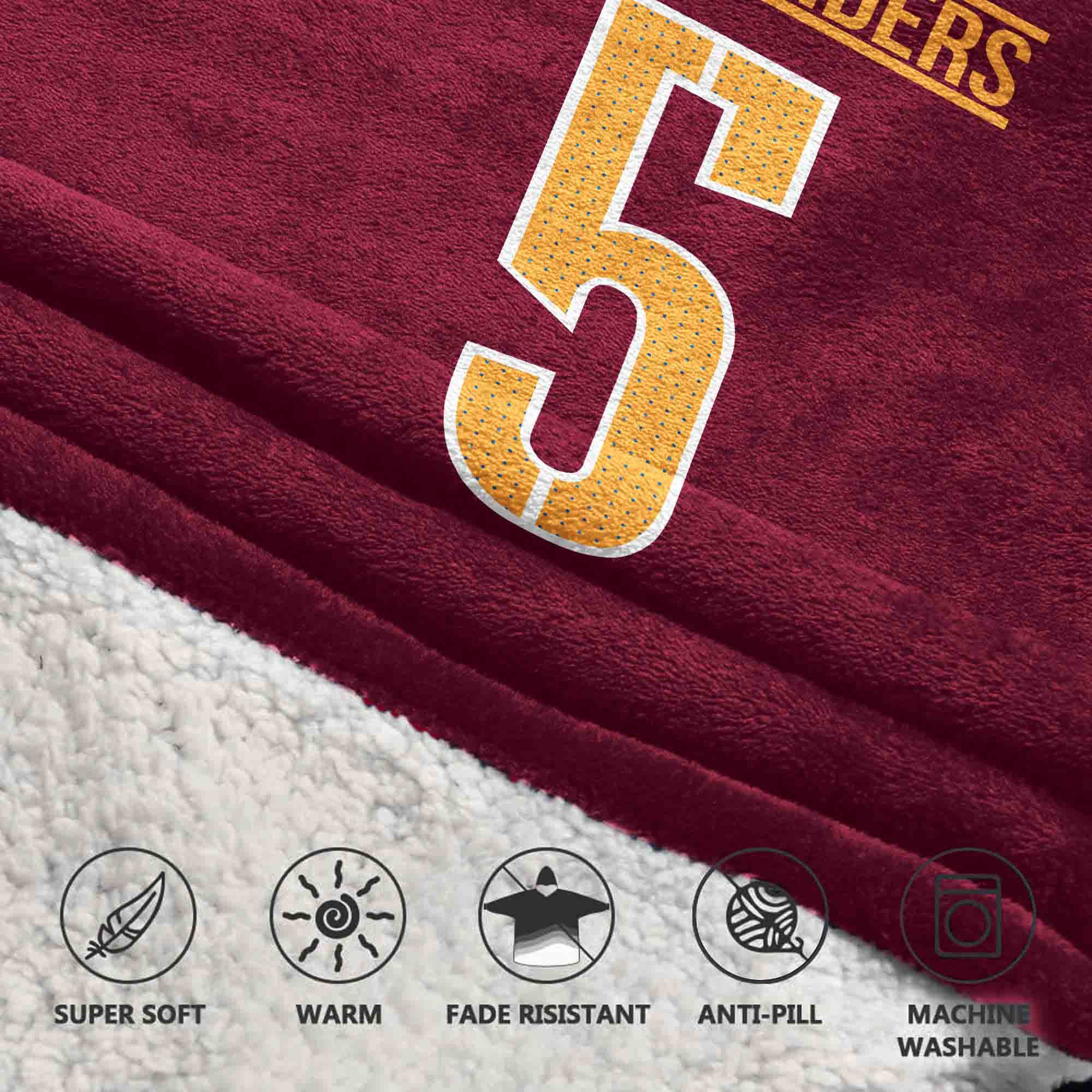 Adult J.D 5 Washington Football Unisex Blanket Hoodie