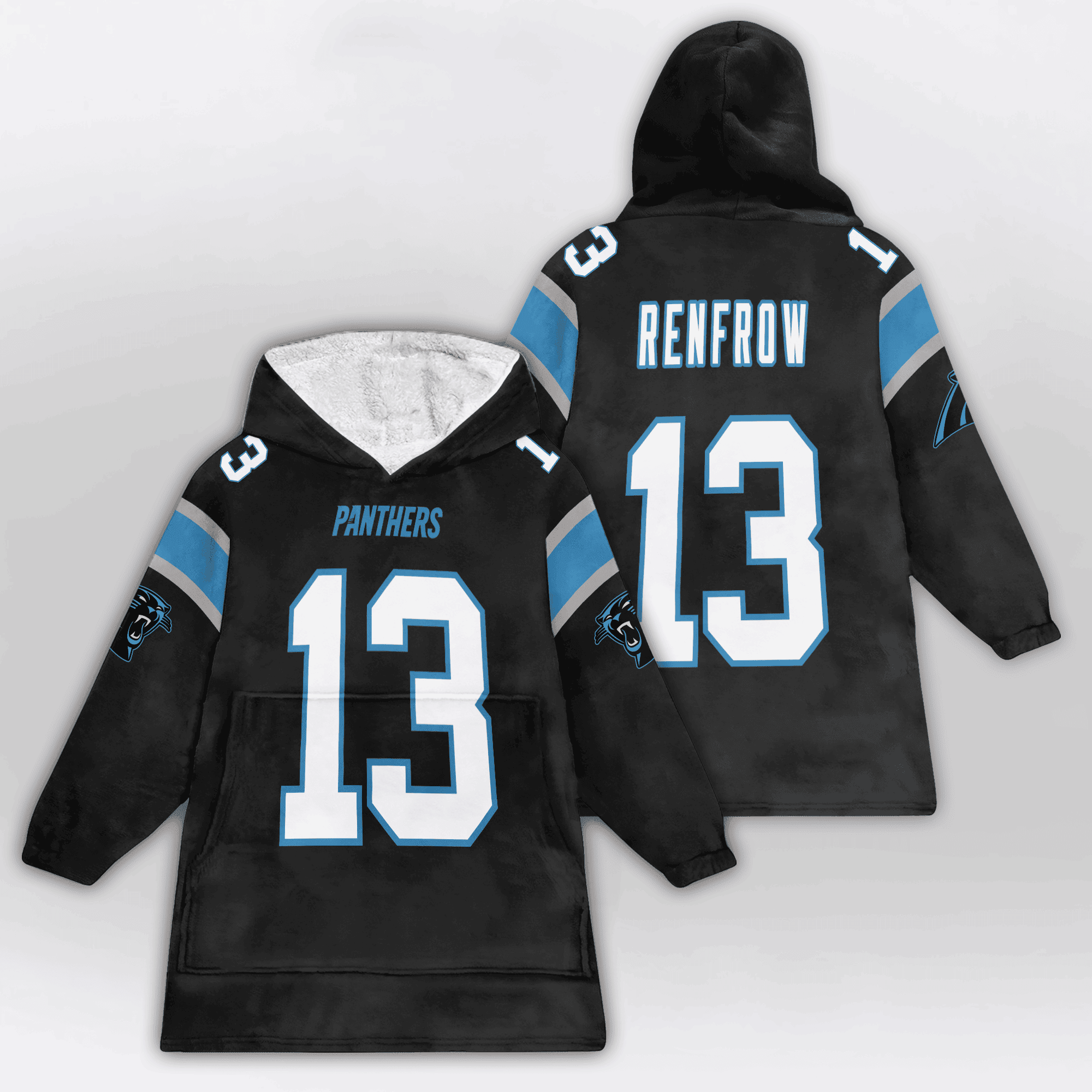Adult 13 Carolina Football Unisex Blanket Hoodie