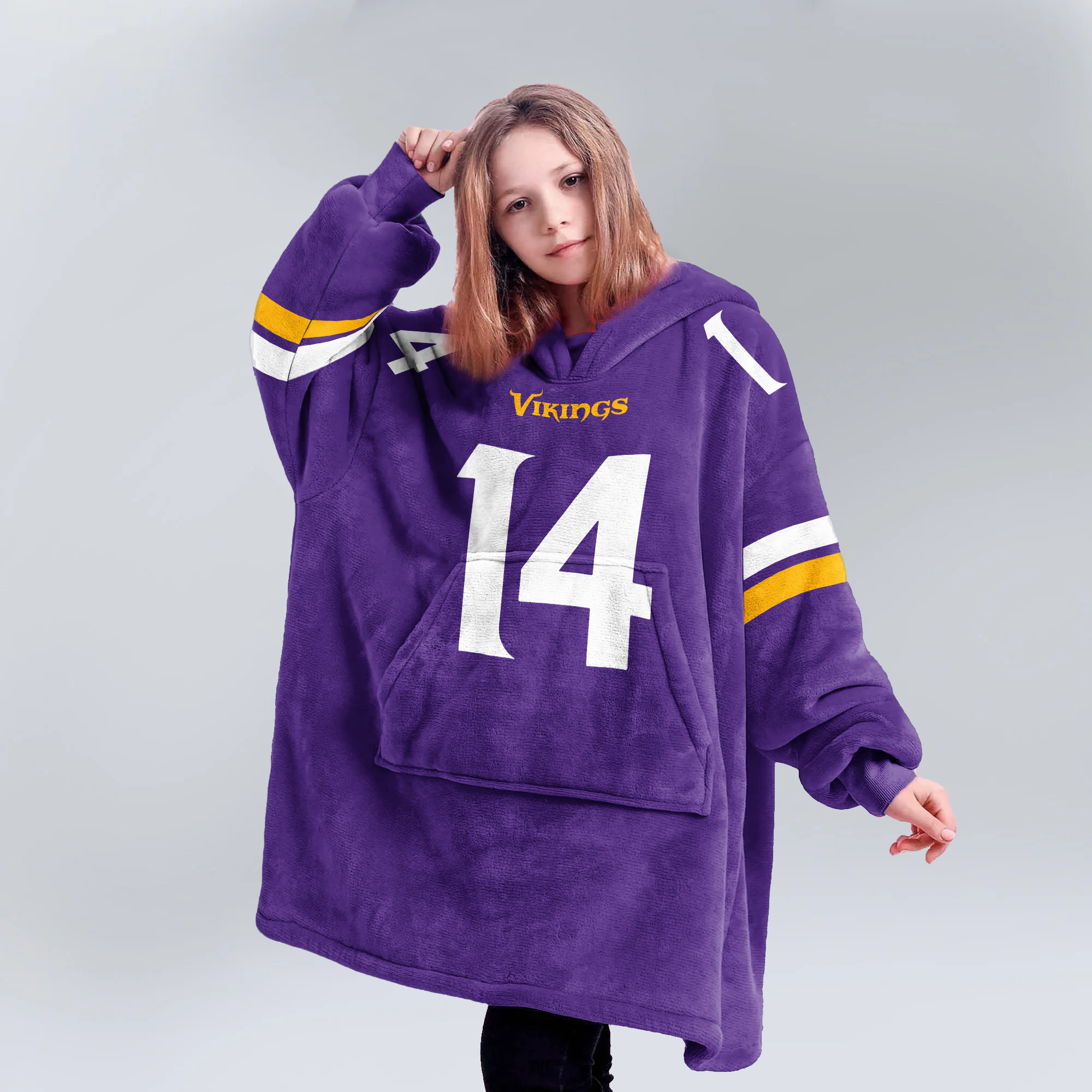 Adult SD 14 Minnesota Football Unisex Blanket Hoodie