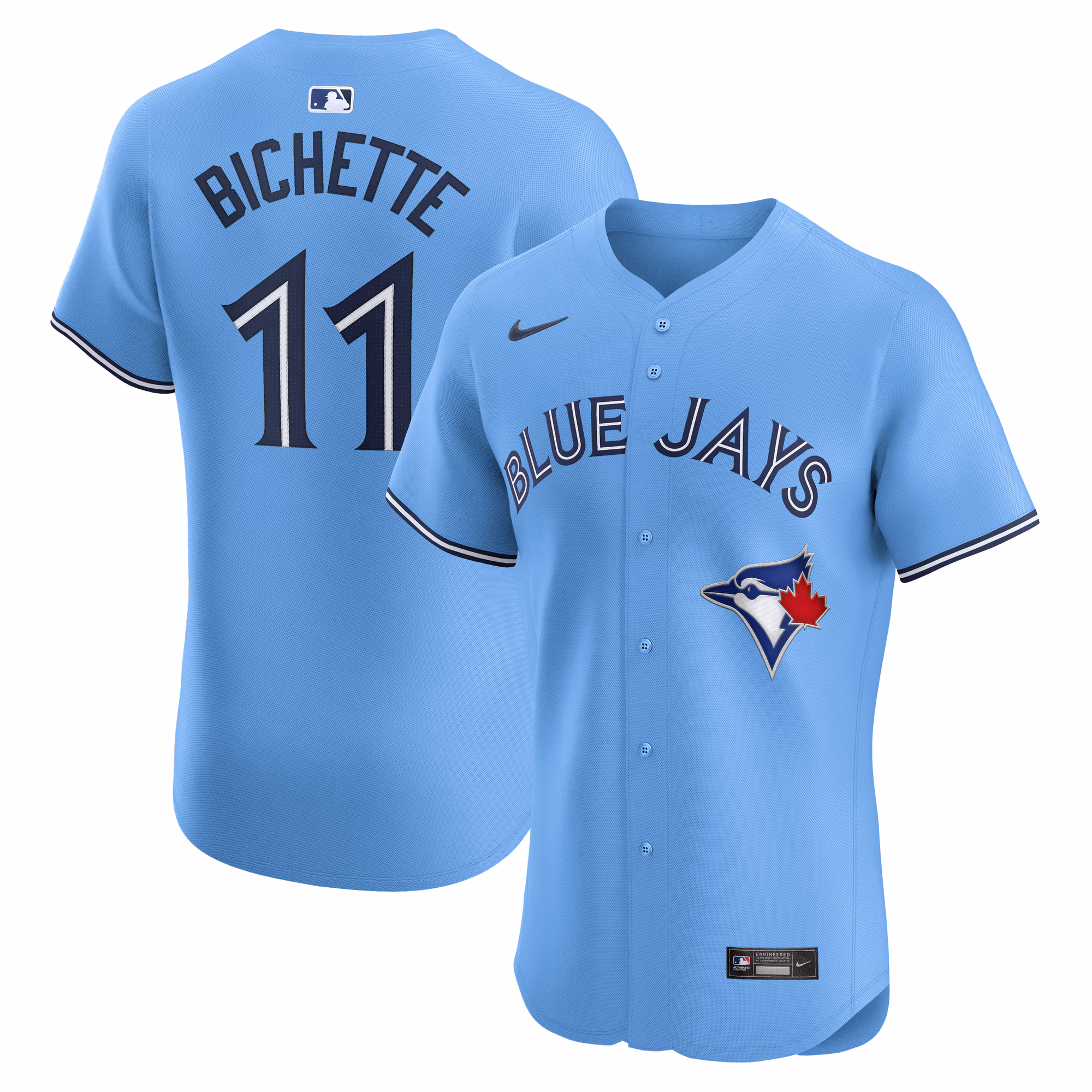 Bo Bichette #11 Toronto Blue Jays Alternate Elite Player Jersey - Powder Blue