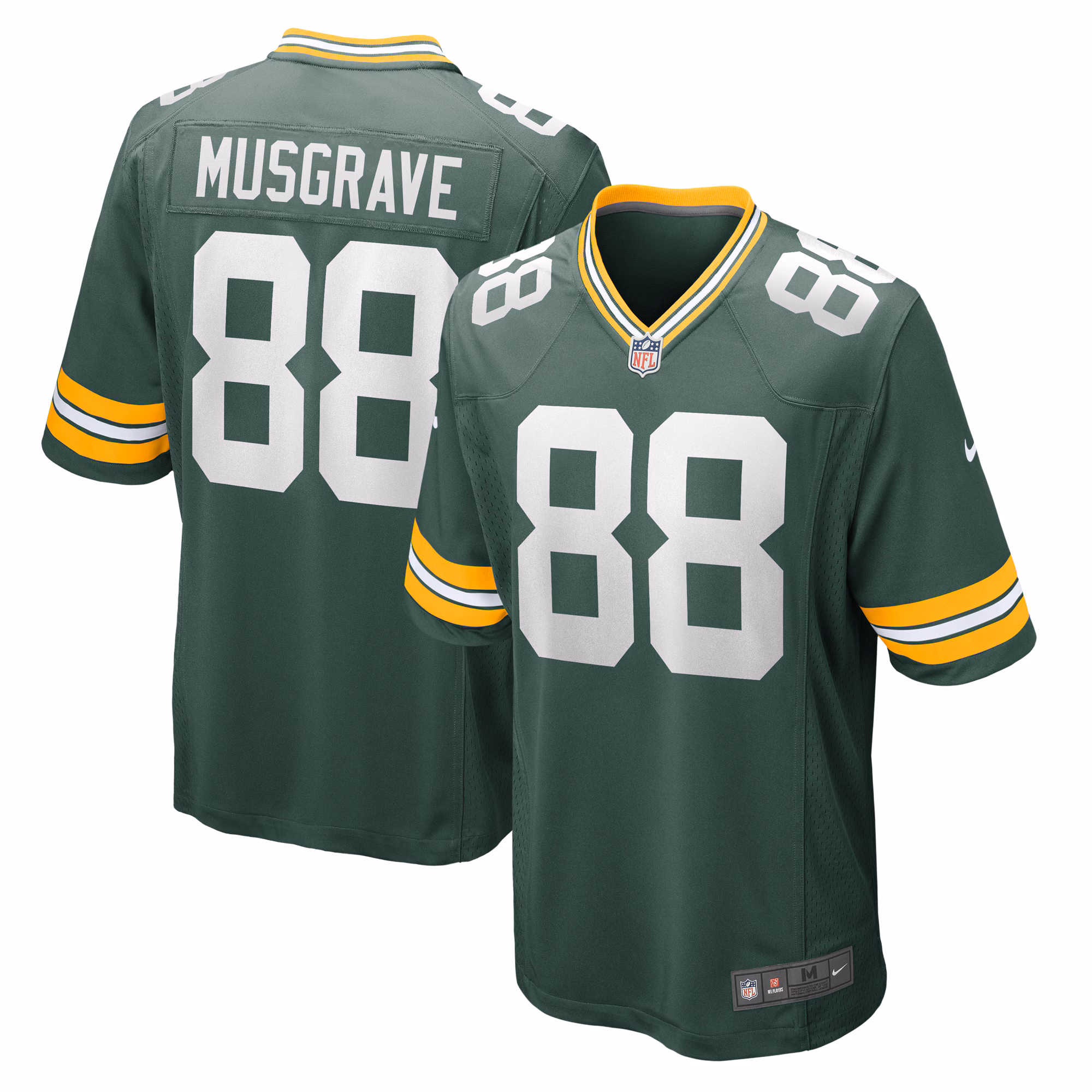Luke Musgrave Green Bay Packers  Game Jersey -  Green