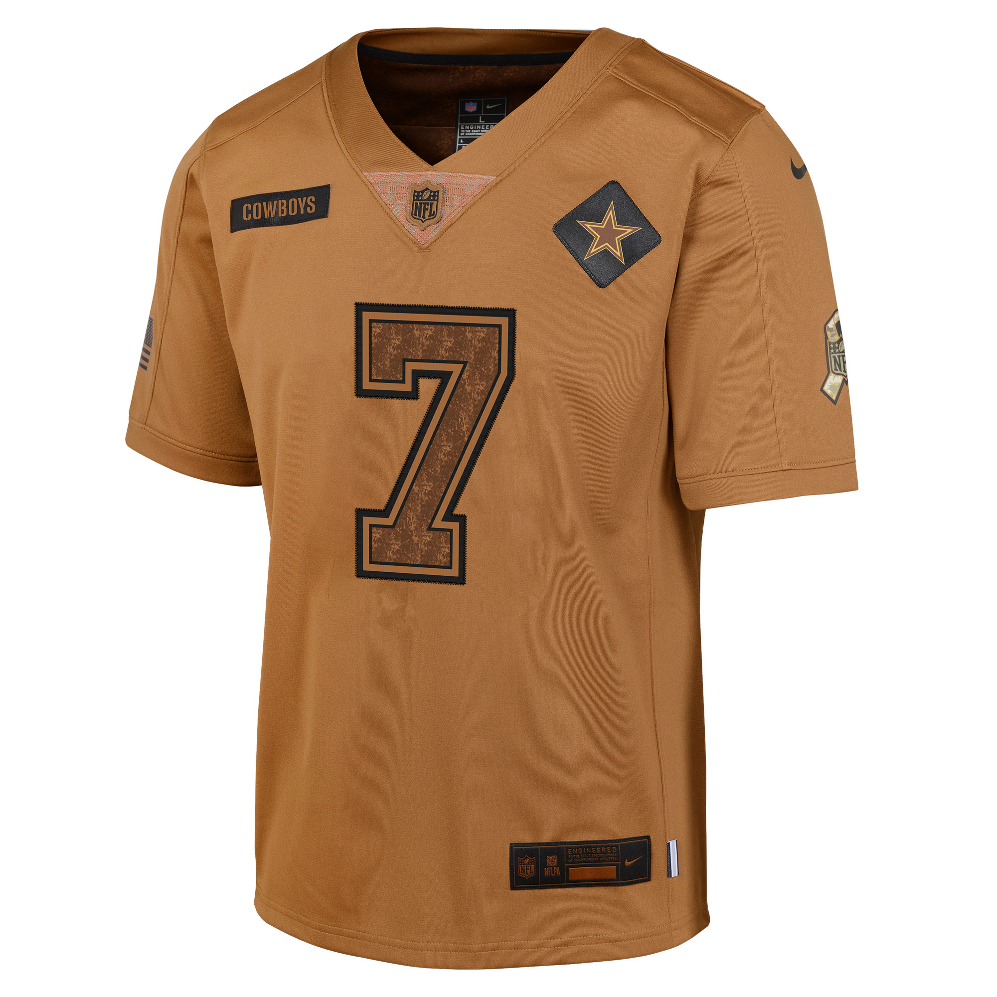 Trevon Diggs Dallas Cowboys  Youth 2023 Salute To Service Limited Jersey - Brown