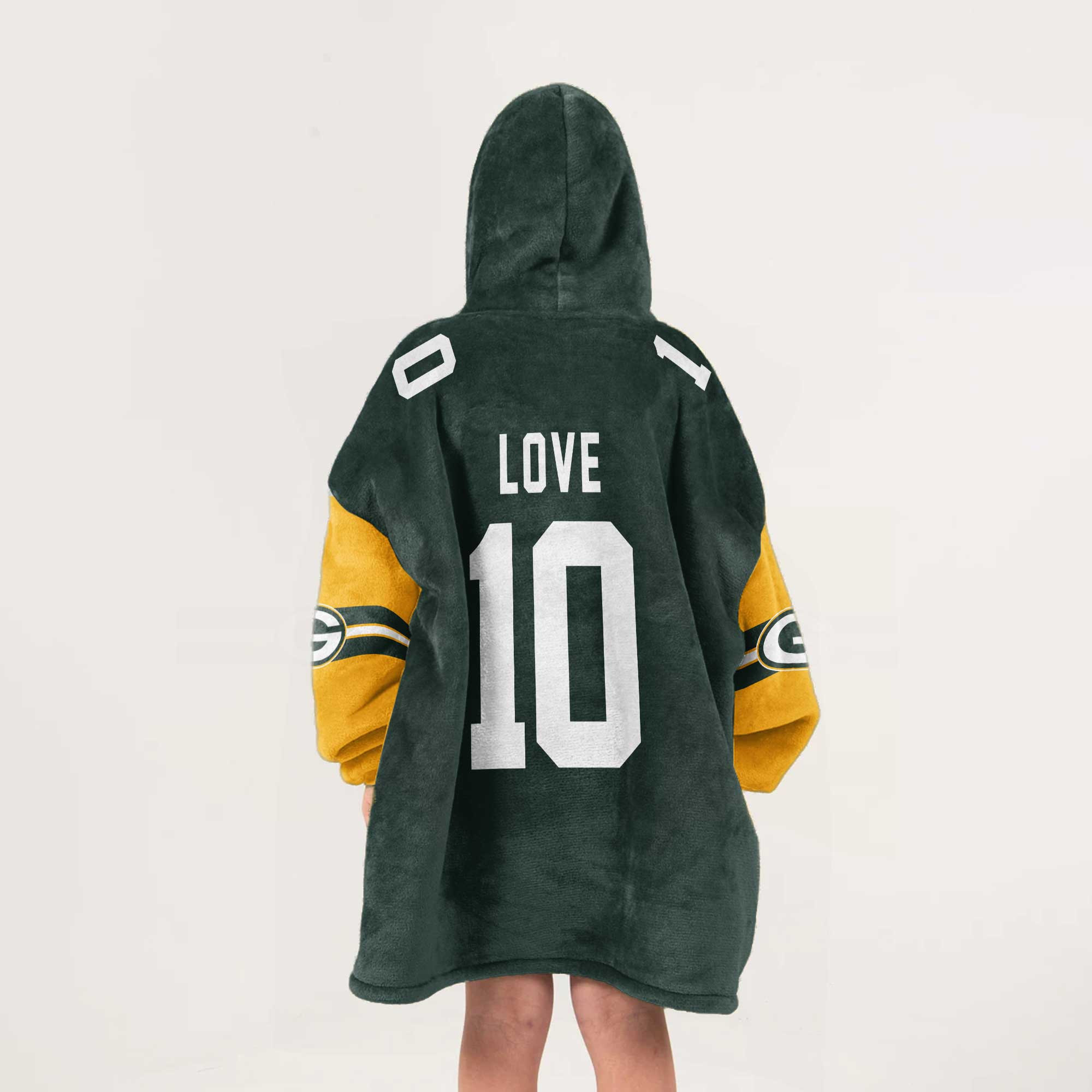 Kid J.L. 10 Green Bay Football Unisex Blanket Hoodie