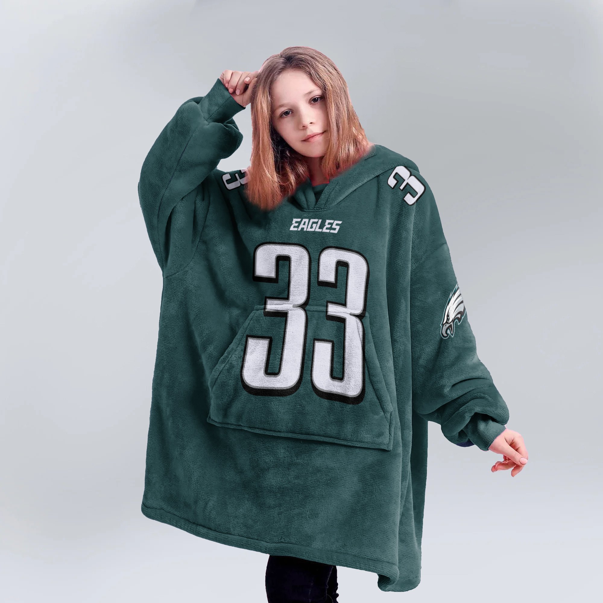 Adult 33 Philadelphia Football Unisex Blanket Hoodie