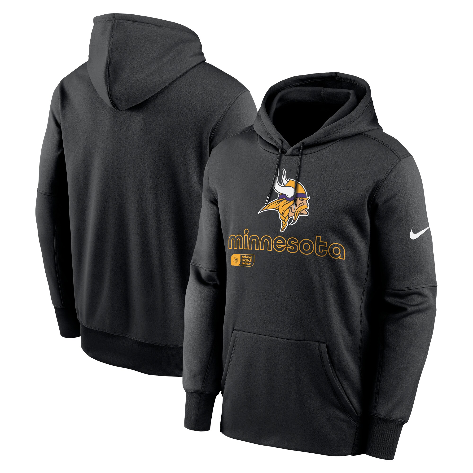 Minnesota Vikings Performance Pullover Hoodie - Black