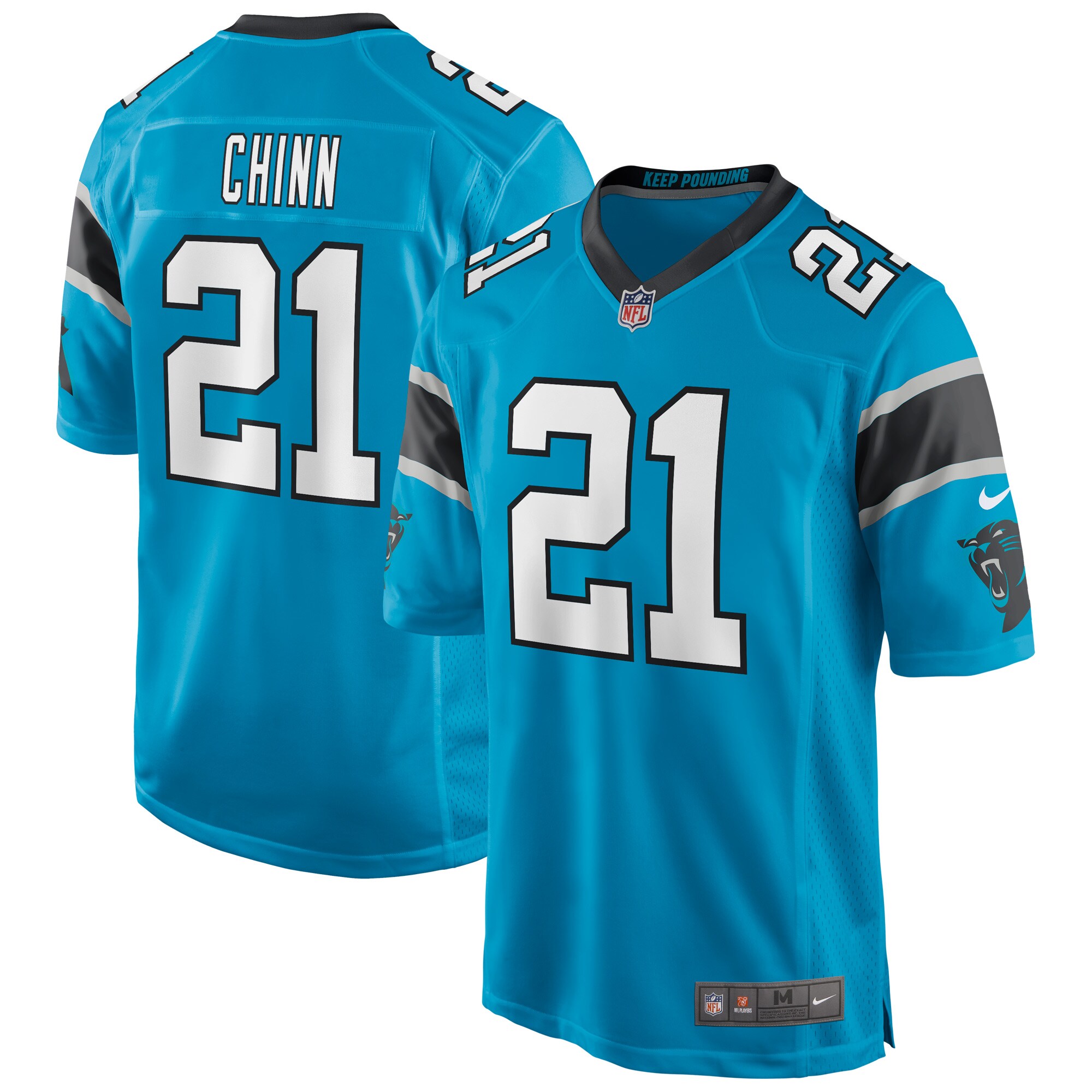Jeremy Chinn Carolina Panthers  Game Player Jersey - Blue