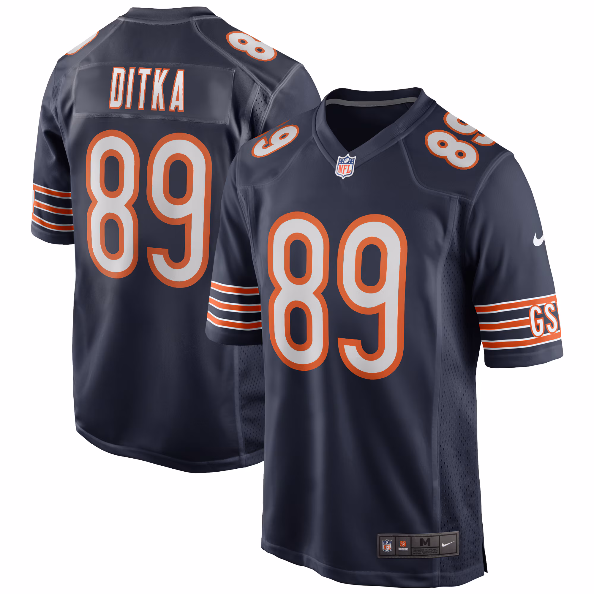 Mike Ditka Chicago Bears Game Retired Player Jersey - Navy