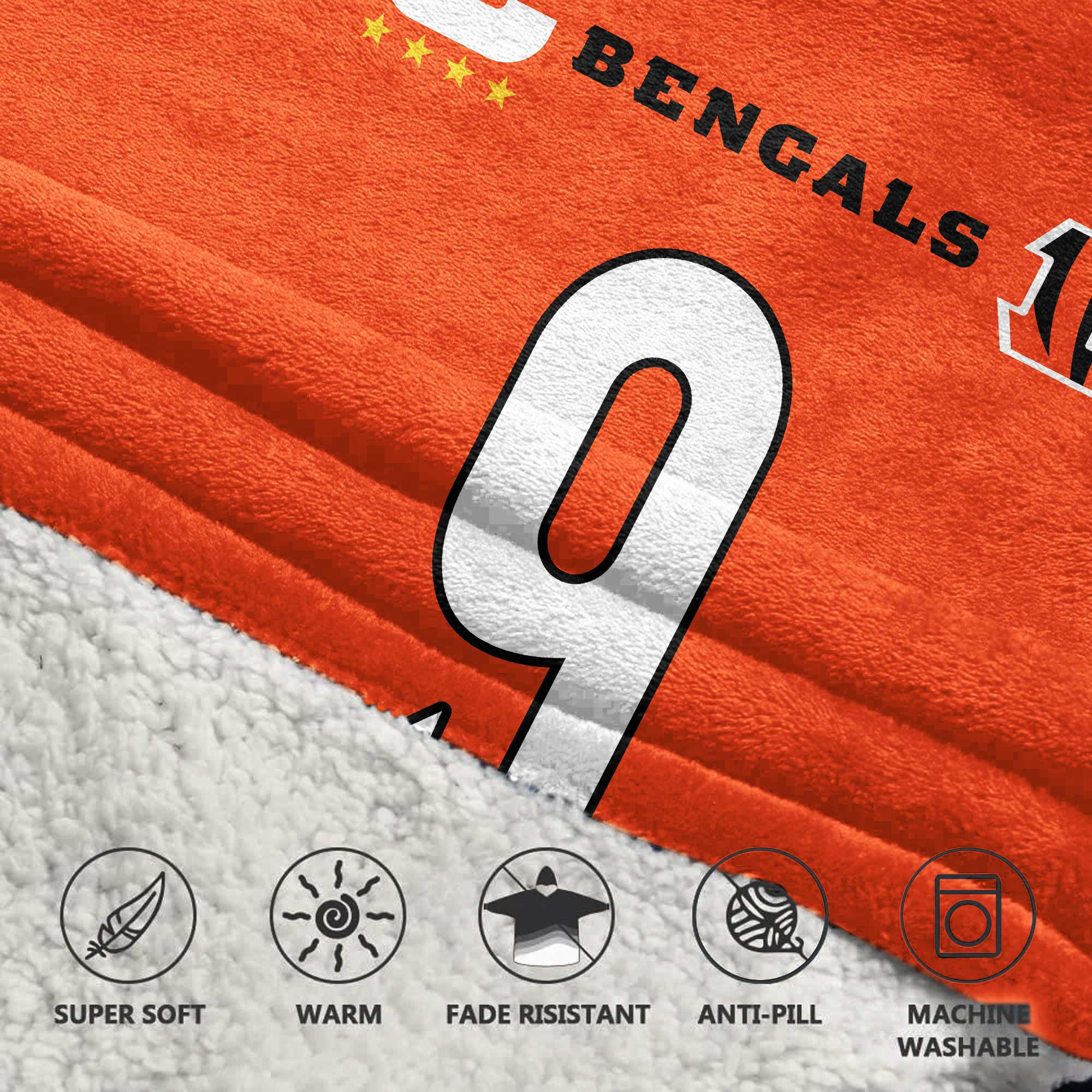 Kid Captain 9 Cincinnati Football Unisex Blanket Hoodie