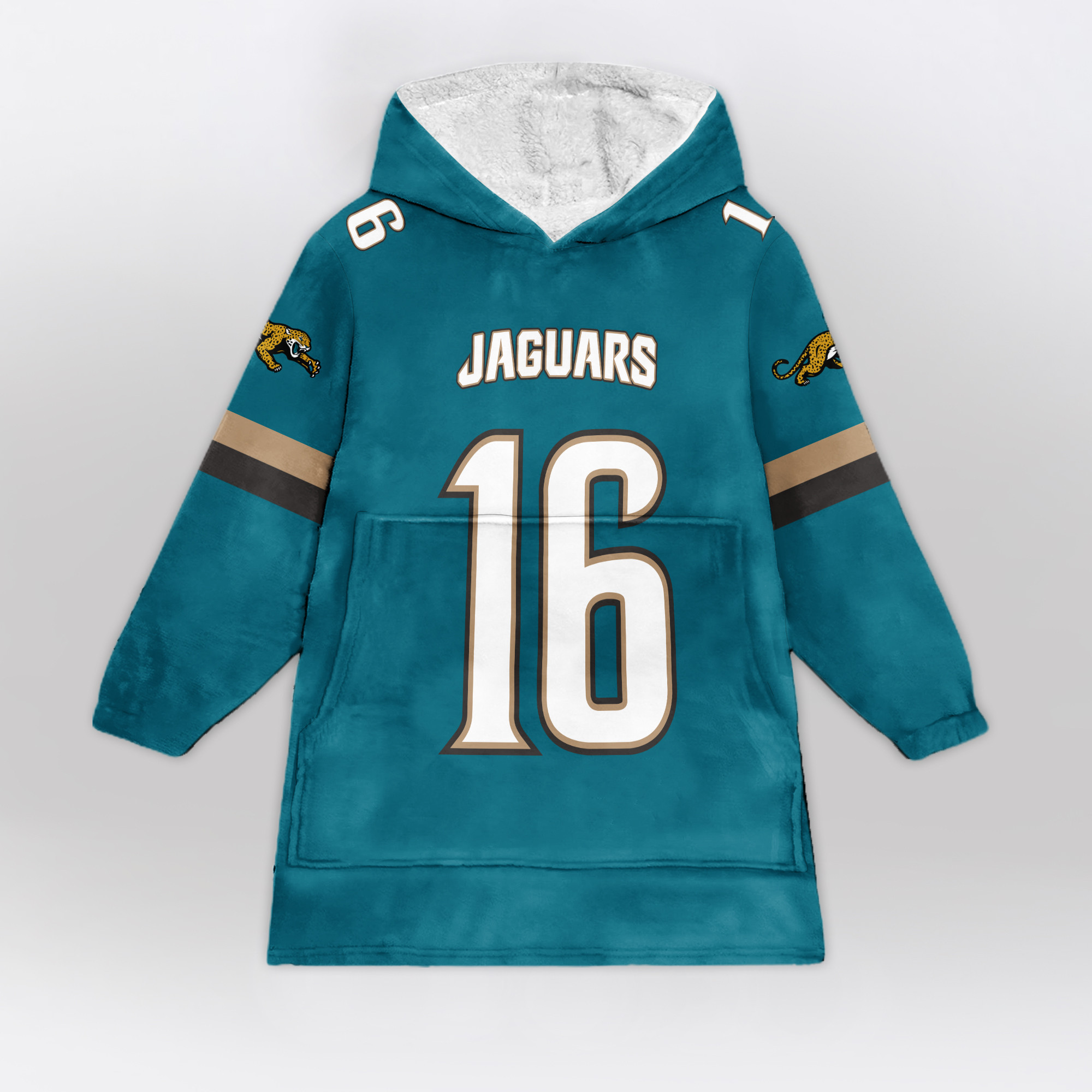 Adult TL 16 Jacksonville Jaguars Football Unisex Blanket Hoodie