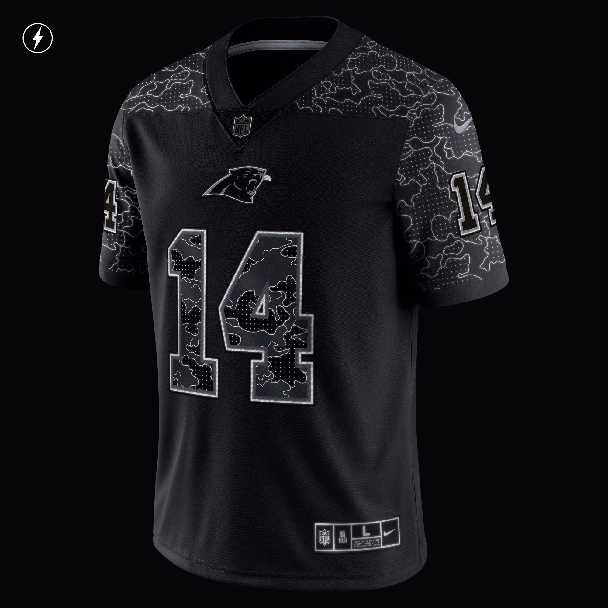 Sam Darnold Carolina Panthers RFLCTV Limited Jersey - Black