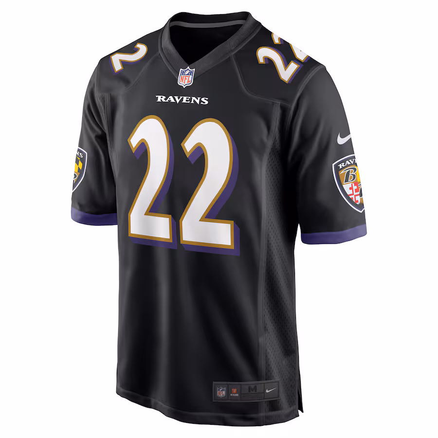 Men's Derrick Henry #22 Black Baltimore Ravens Alternate Game Jersey