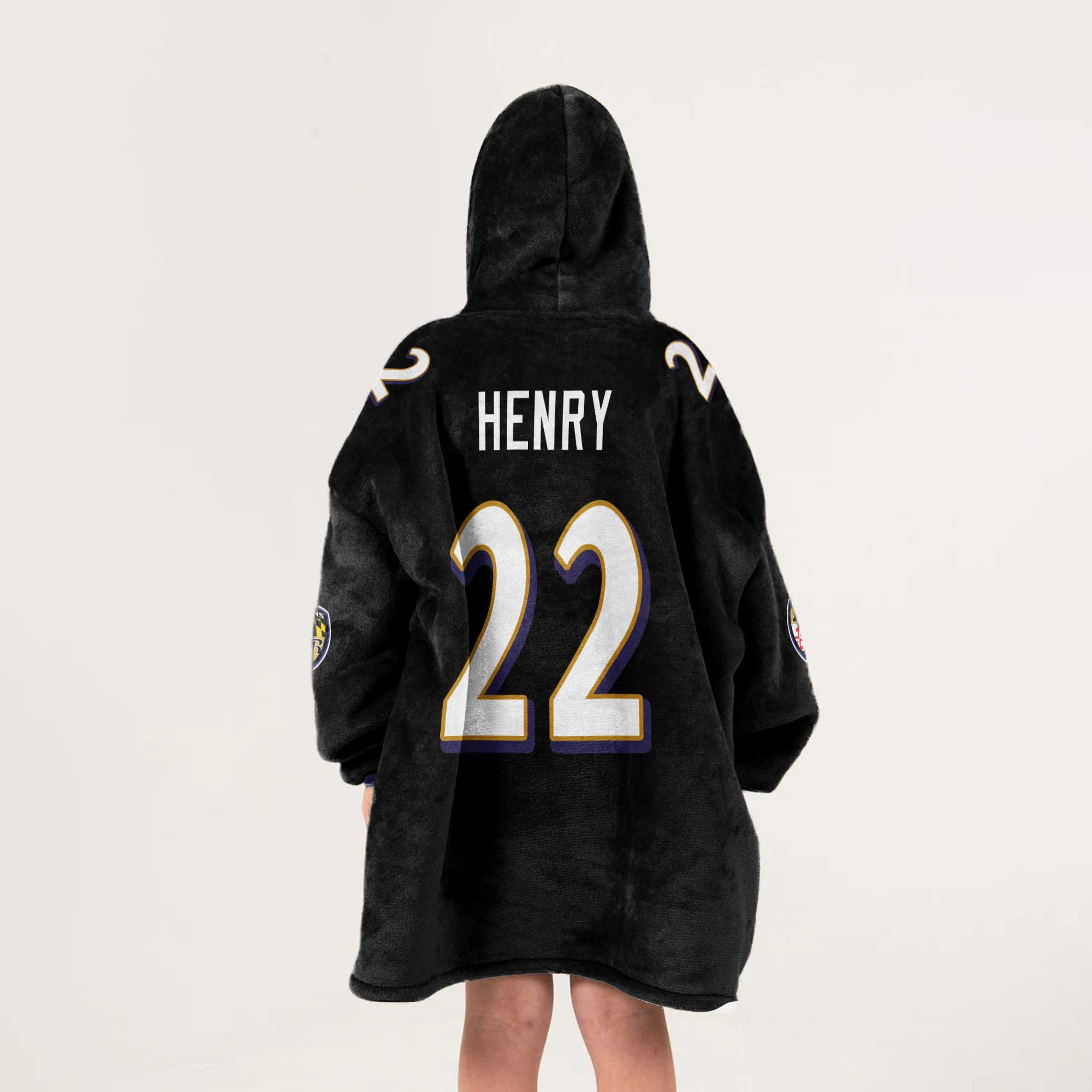 Kid 22 Baltimore Football Unisex Blanket Hoodie