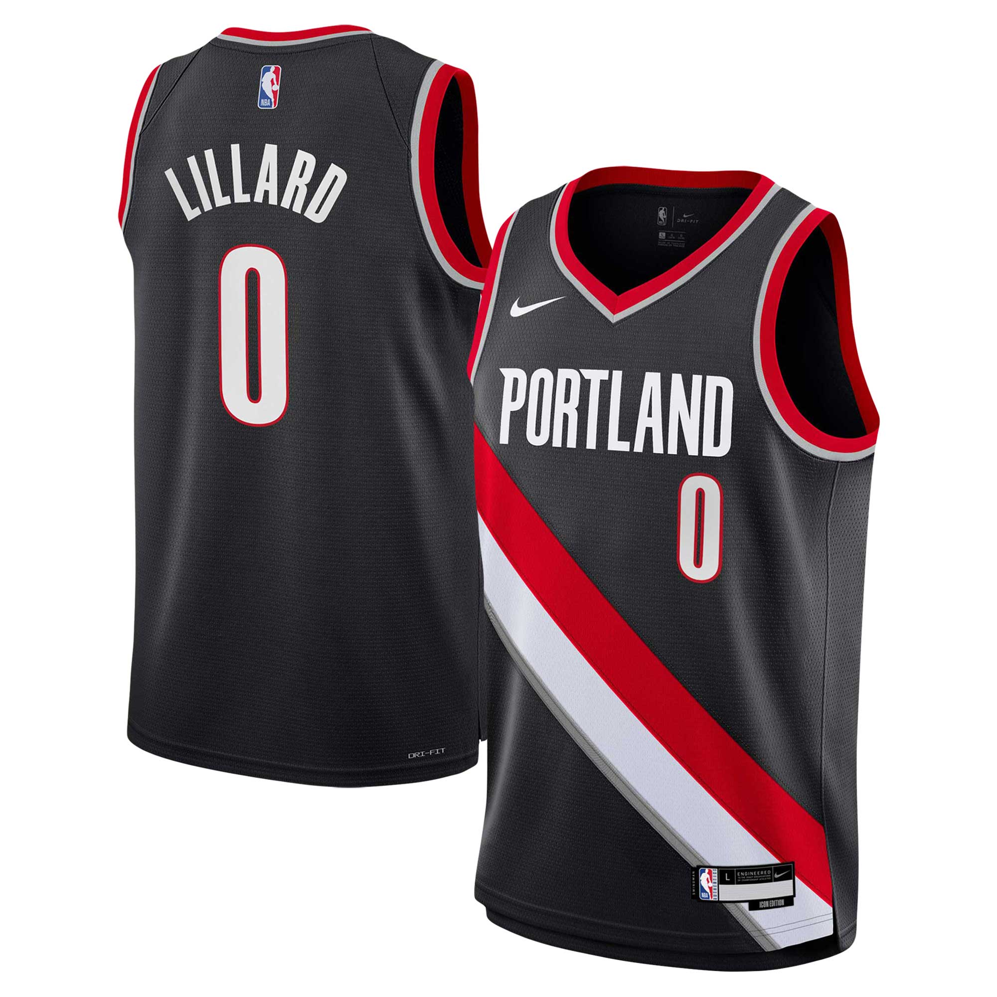 Damian Lillard Portland Trail Blazers Youth Swingman Jersey - Icon Edition - Black