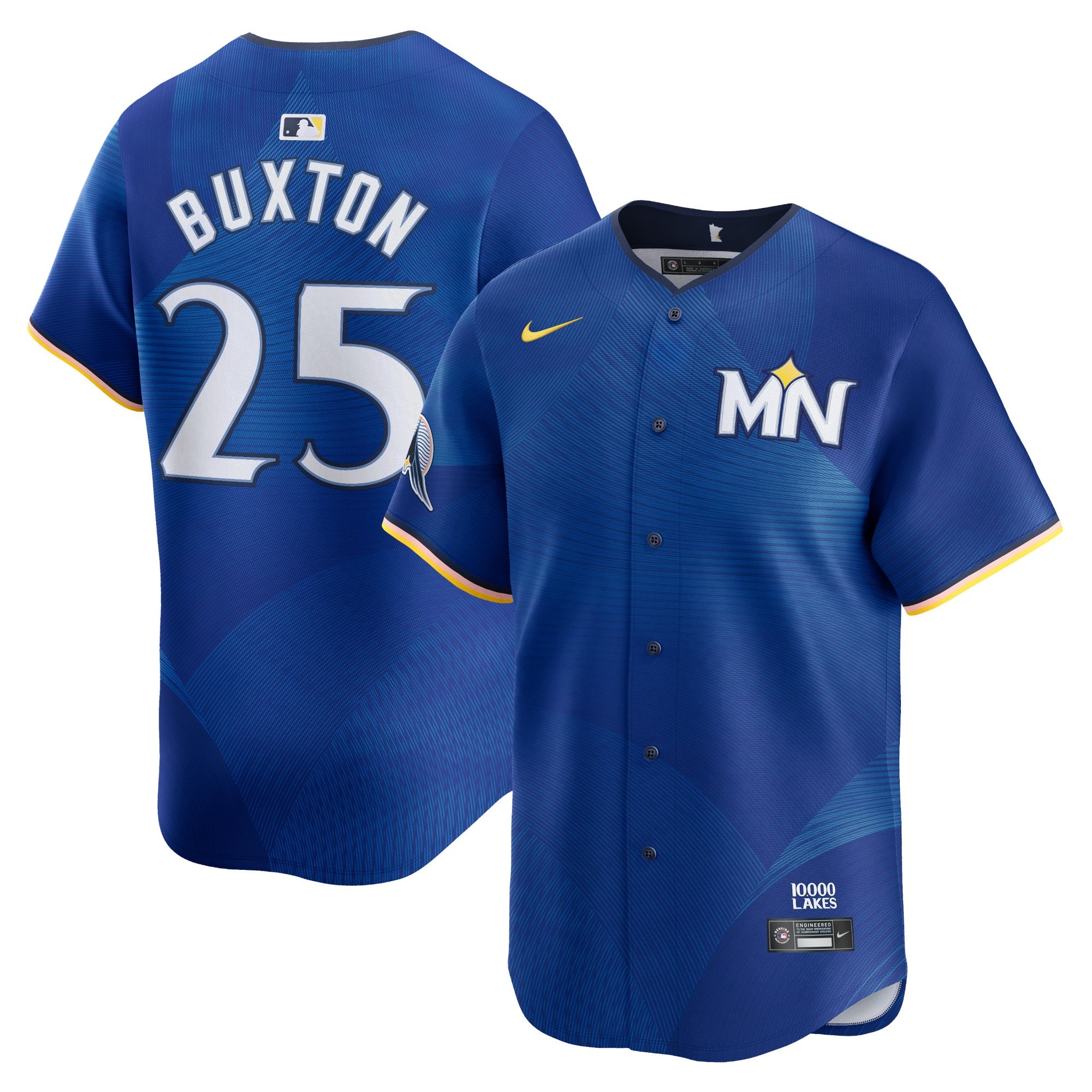 Men's Minnesota Twins #25 Byron Buxton  Royal 2024 City Connect Cool Base Jersey