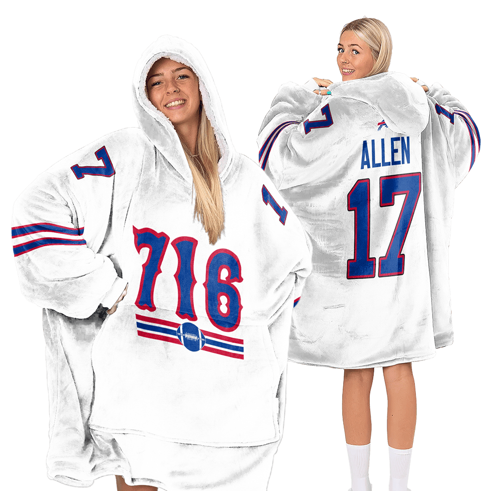 716 Buffalo Football Unisex Blanket Hoodie