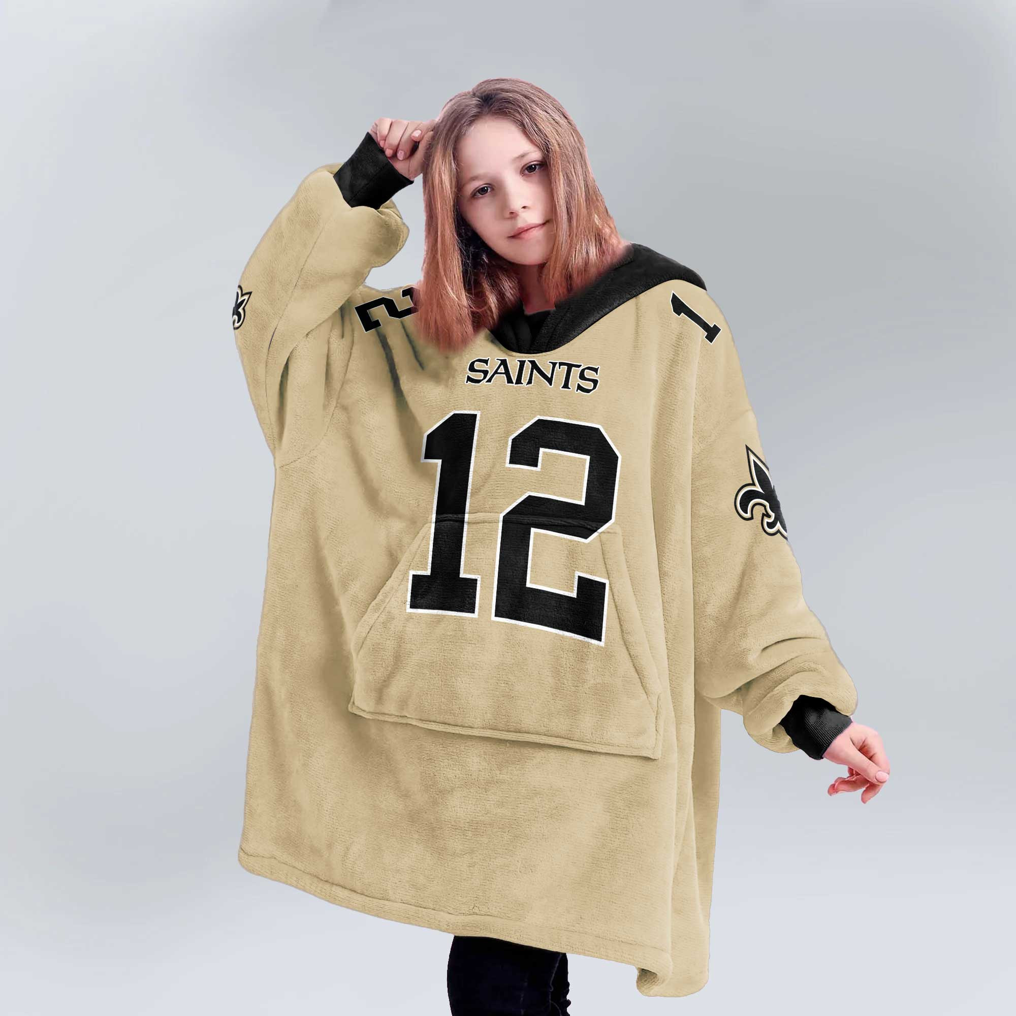 Kid C.O 12 New Orleans Football Unisex Blanket Hoodie