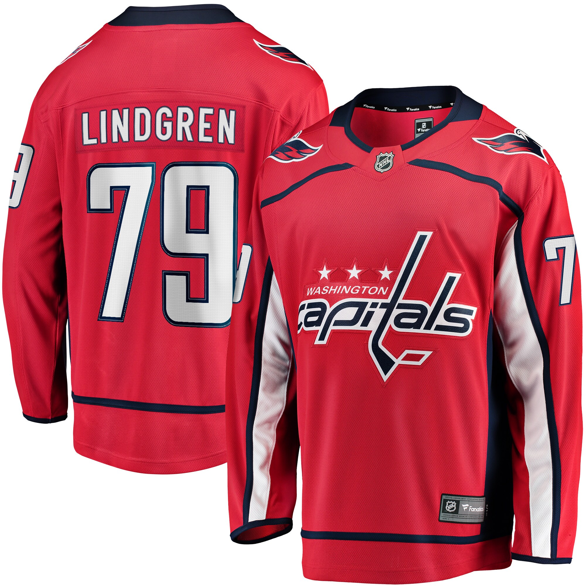 Charlie Lindgren Washington Capitals Home Breakaway Player Jersey - Red