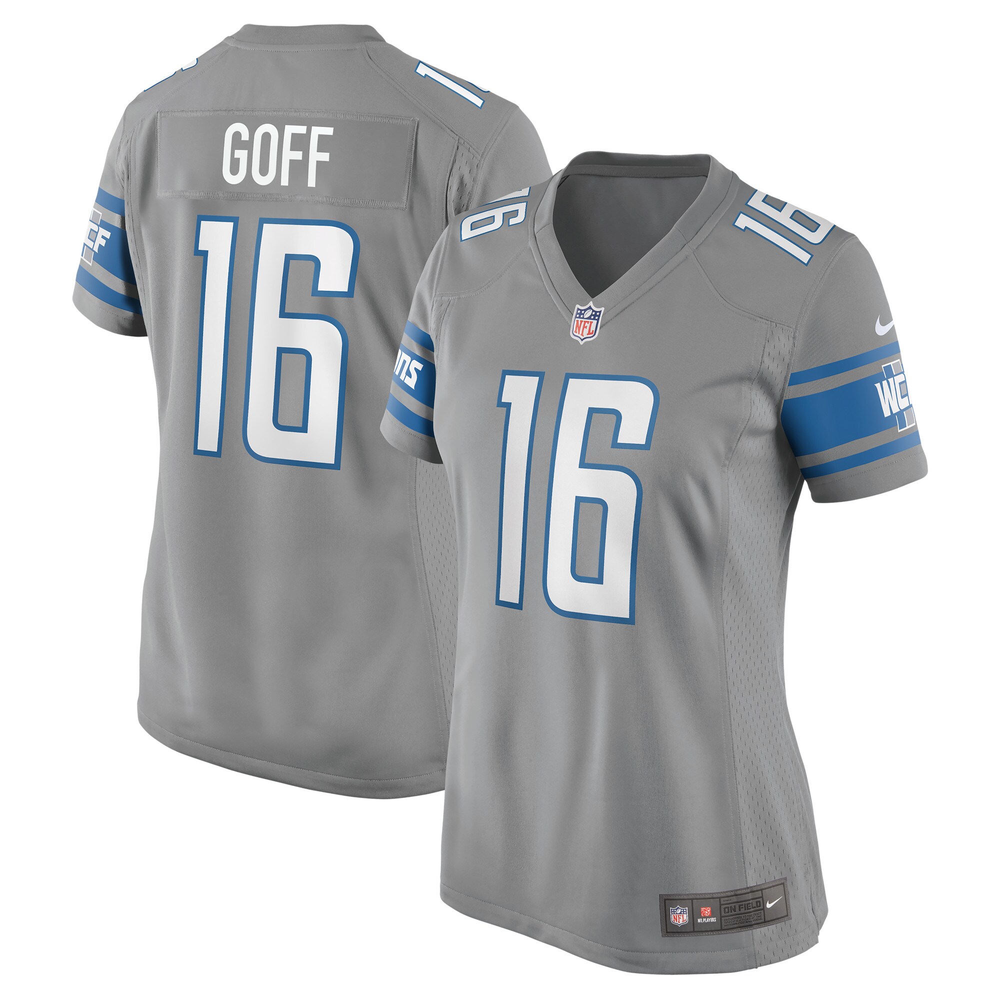 Jared Goff Detroit Lions  Women's Game Jersey - Silver