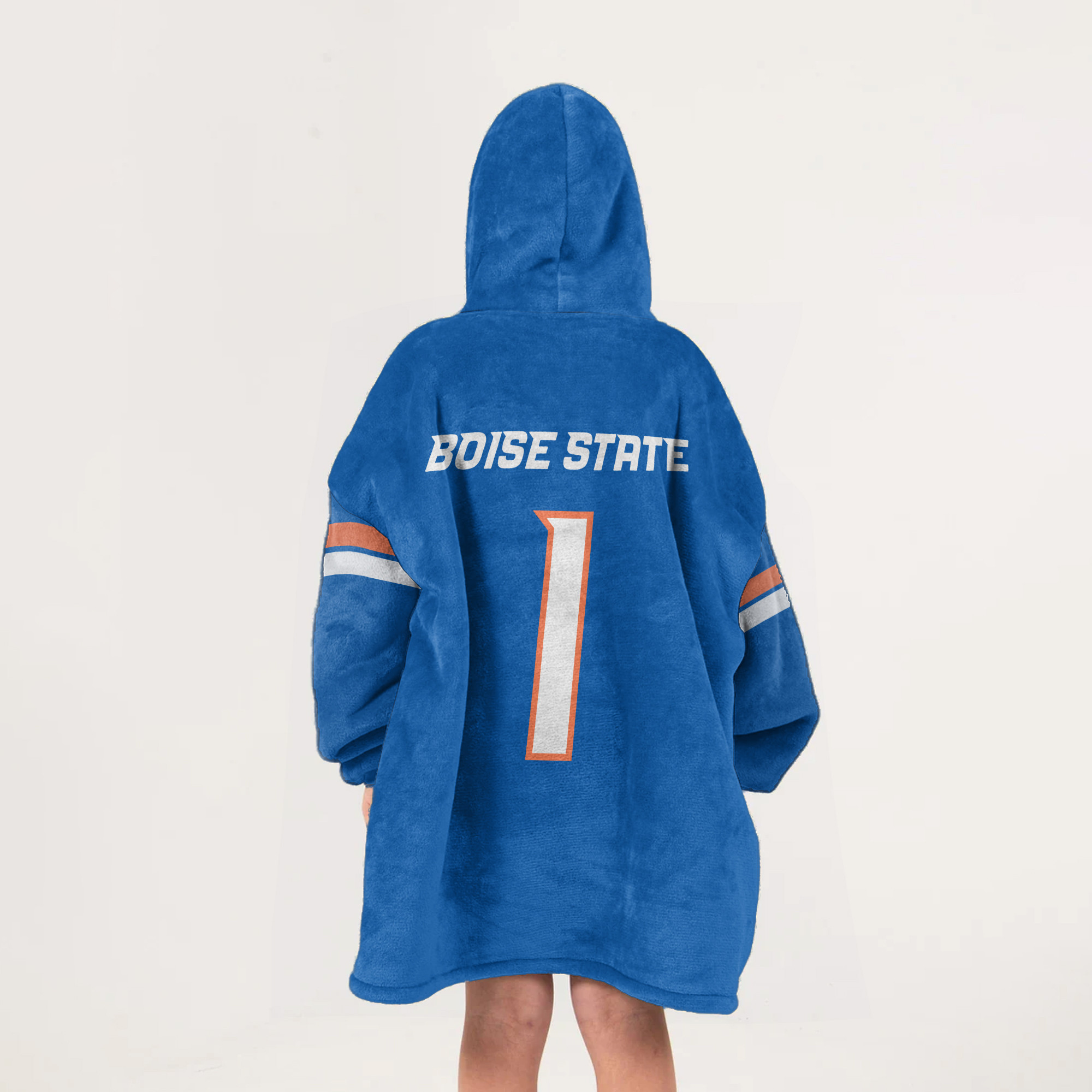Adult #1 Boise State Football Unisex Blanket Hoodie