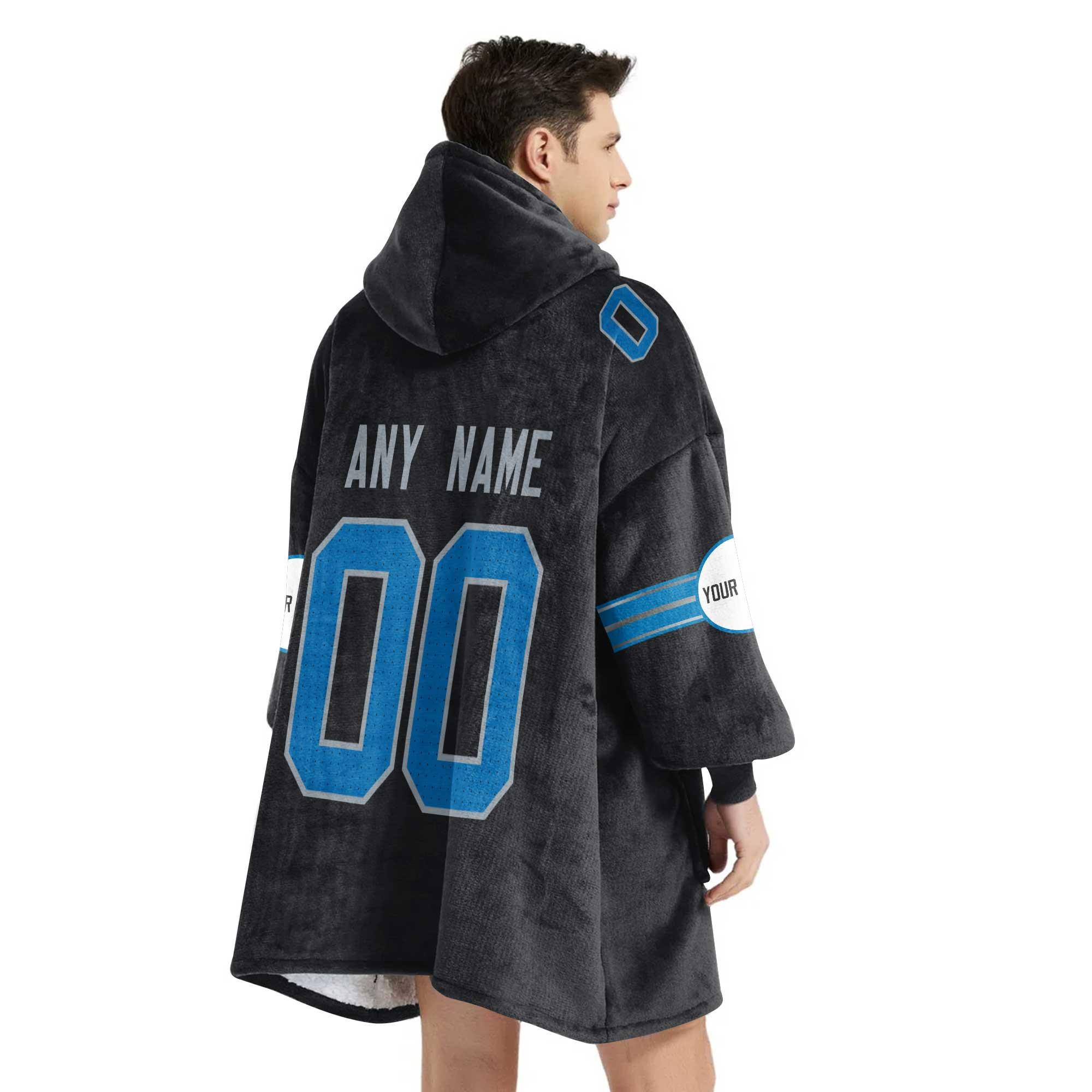 Adult Custom Blanket Hoodie Detroit Inspired Color