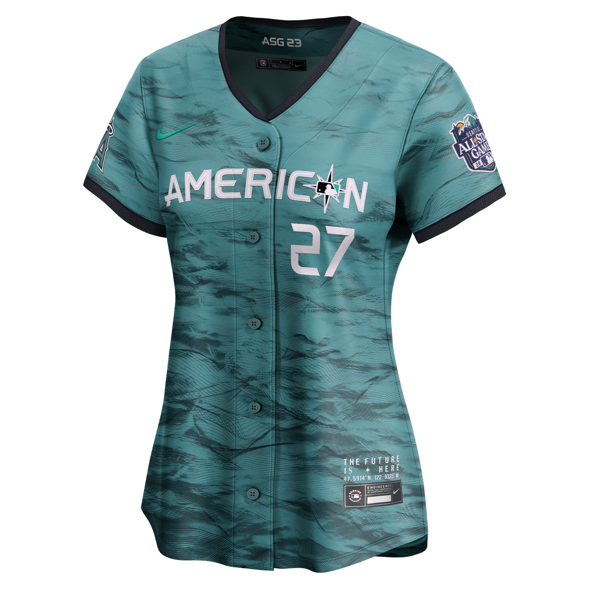 Mike Trout American League  Women's 2023 MLB All-Star Game Limited Player Jersey - Teal