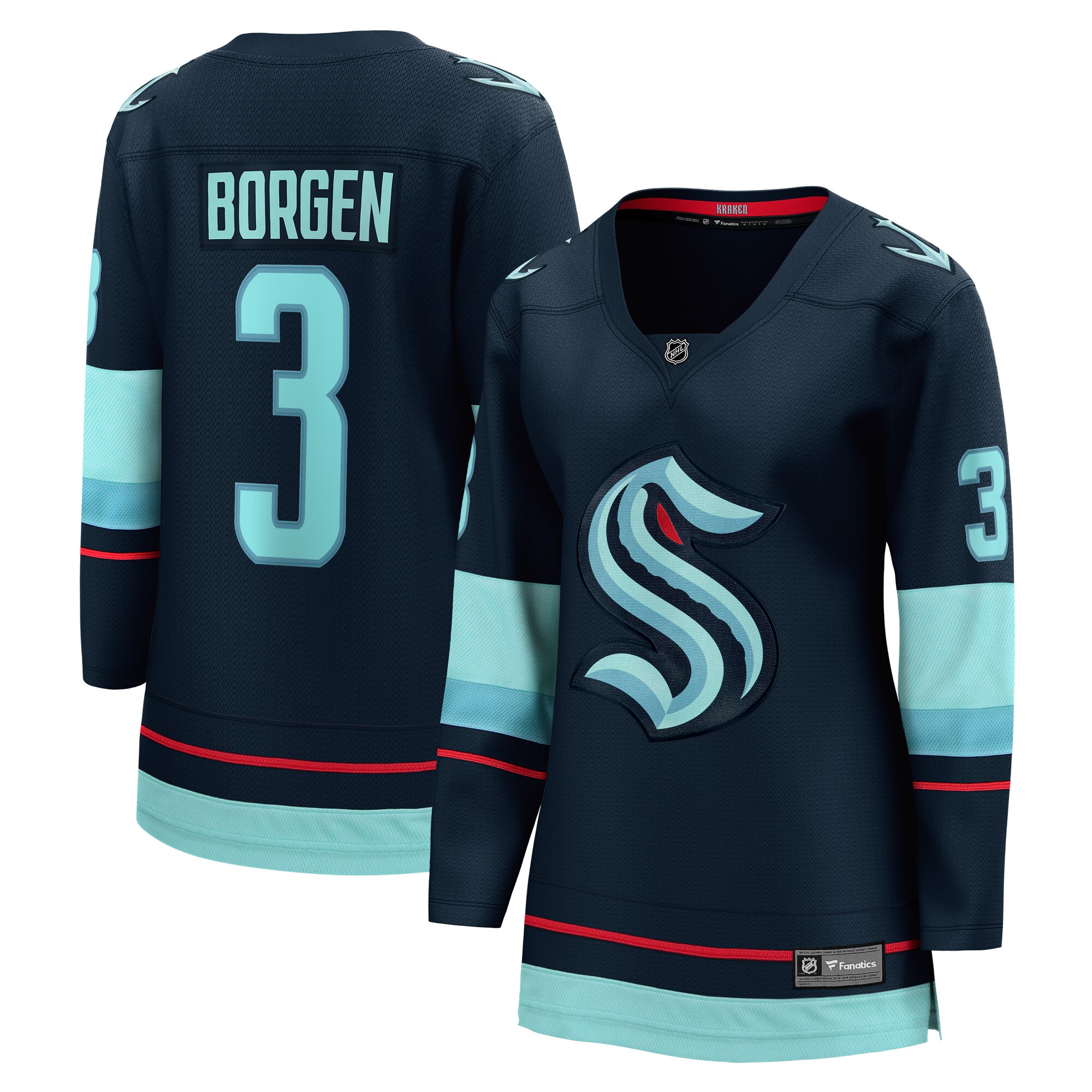Will Borgen Seattle Kraken Women's Home Breakaway Player Jersey - Deep Sea Blue