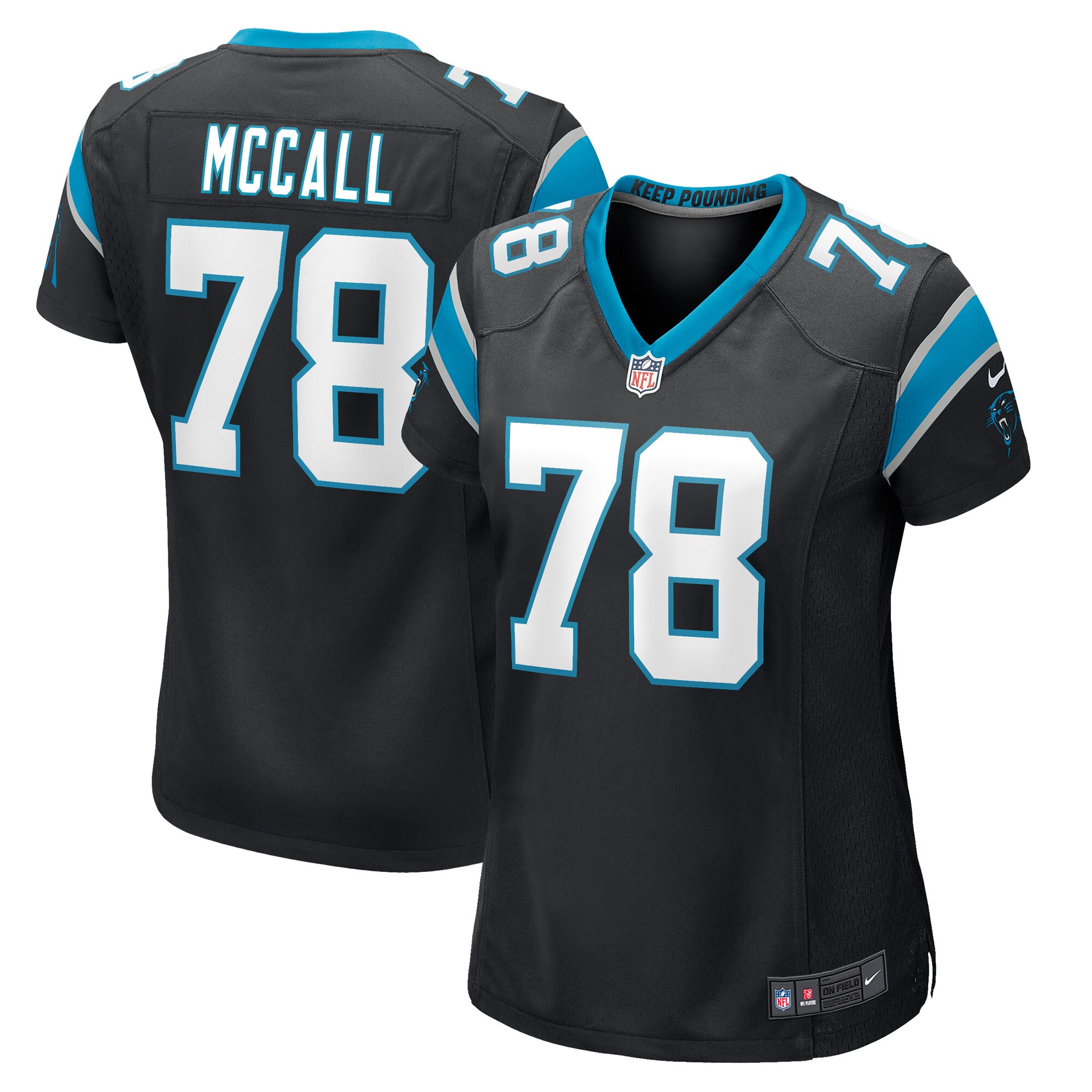 Marquan McCall Carolina Panthers  Women's Game Player Jersey - Black