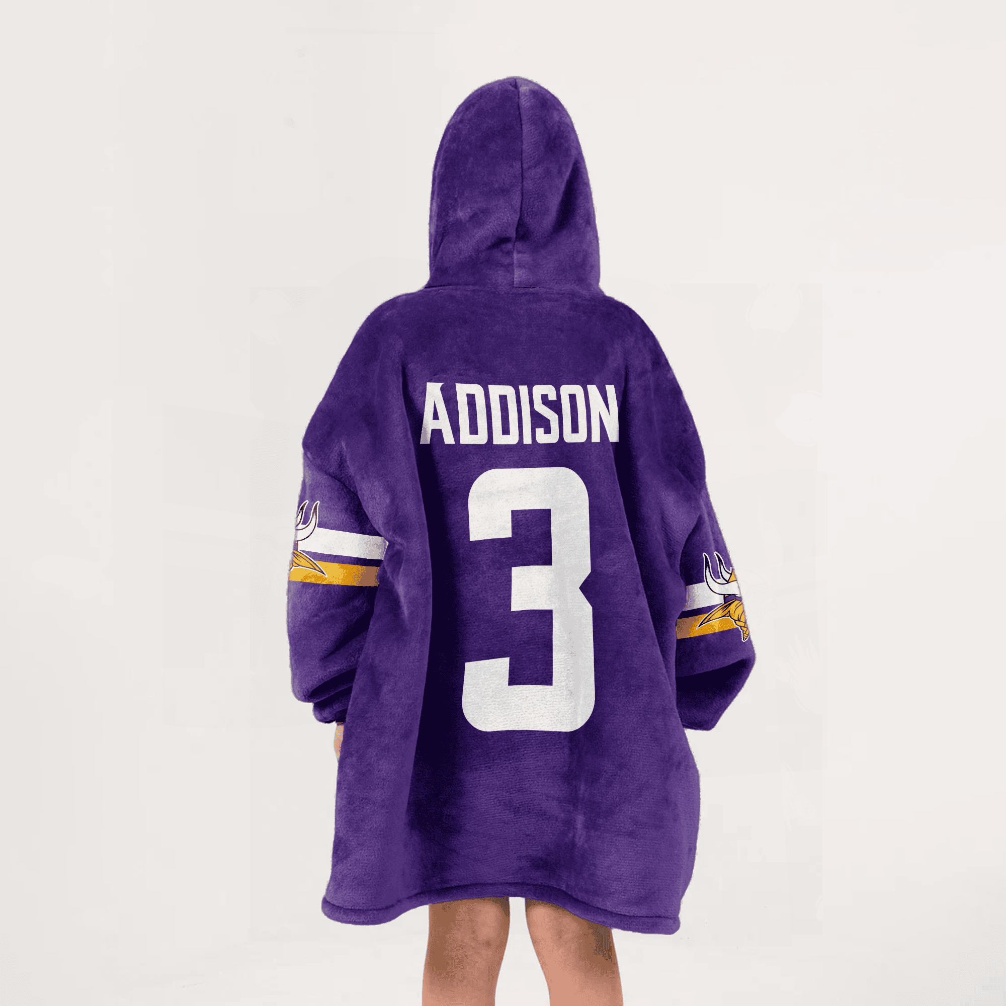 Adult 3 Minnesota Football Unisex Blanket Hoodie