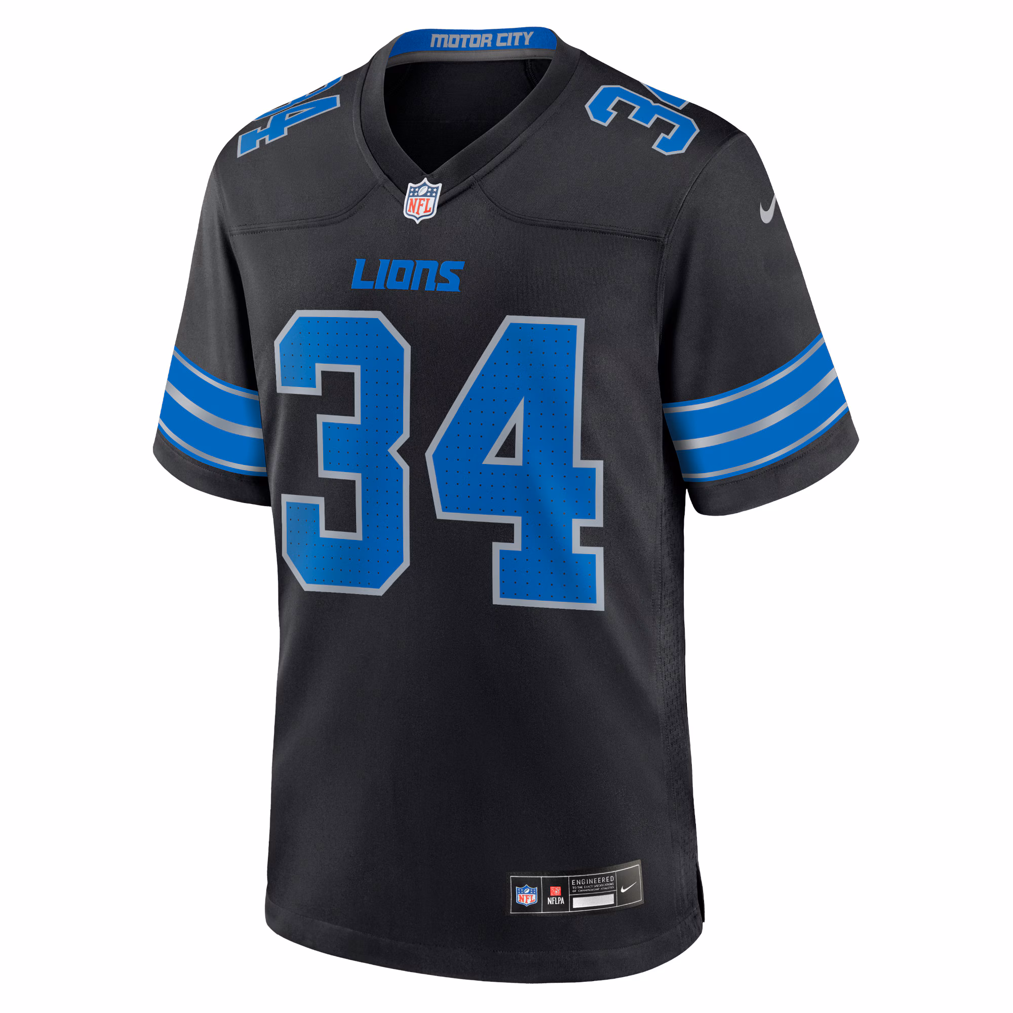 Alex Anzalone Detroit Lions 2nd Alternate Game Jersey - Black