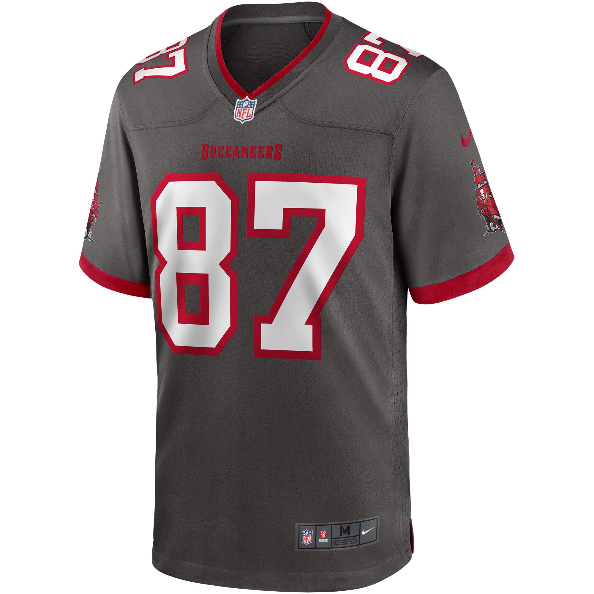 Rob Gronkowski Tampa Bay Buccaneers  Alternate Game Jersey - Pewter