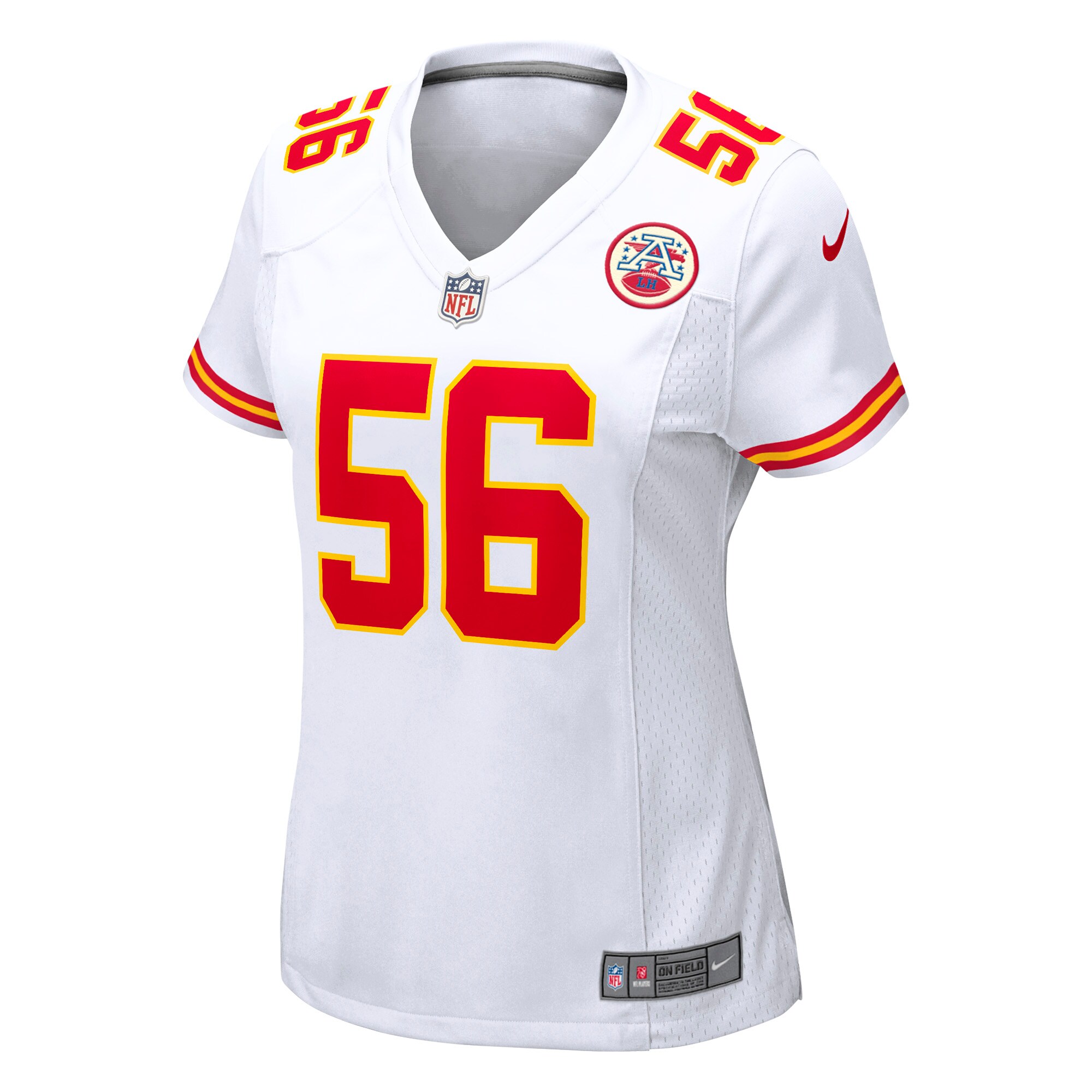 George Karlaftis Kansas City Chiefs  Women's Away Game Player Jersey - White