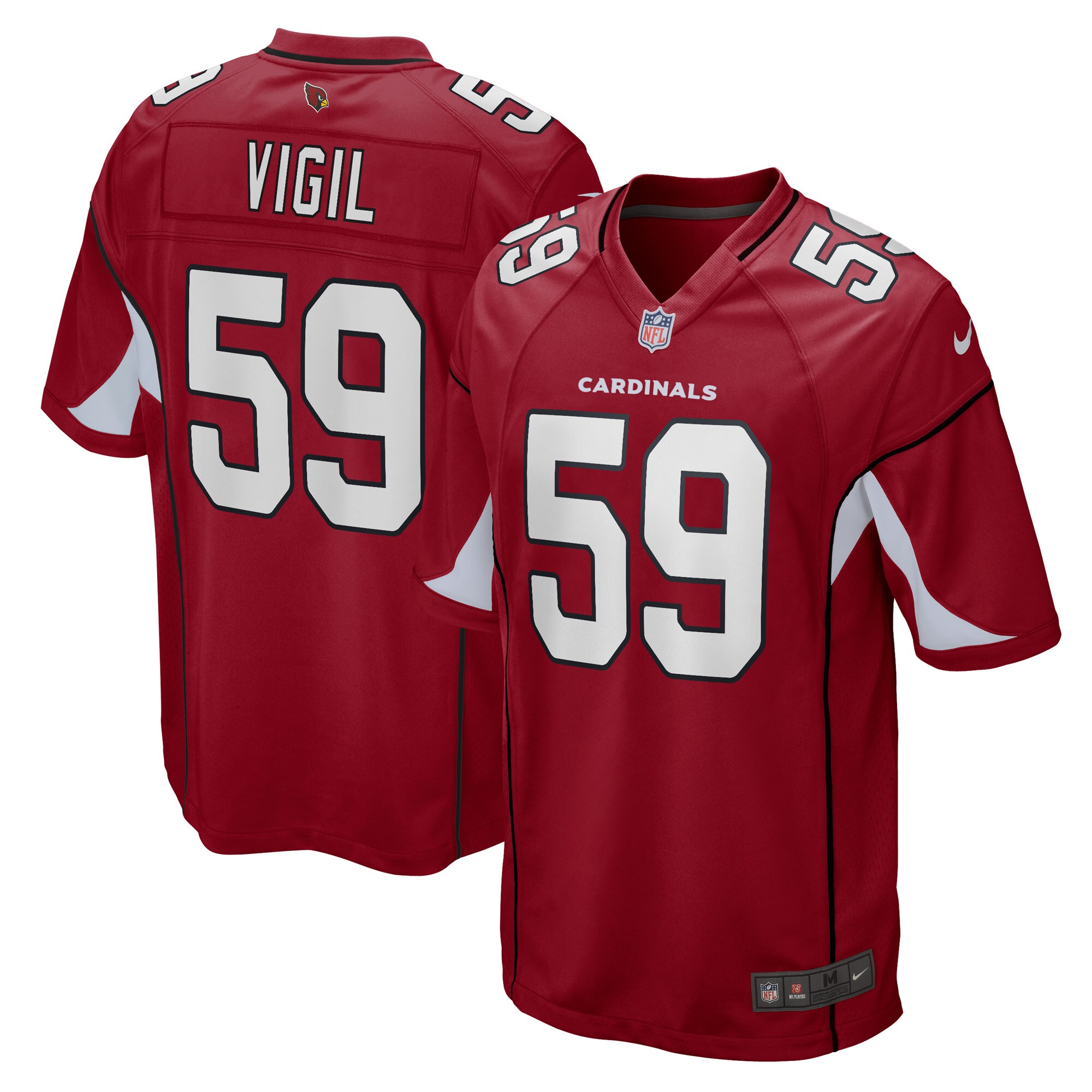 Nick Vigil Arizona Cardinals  Game Player Jersey - Cardinal