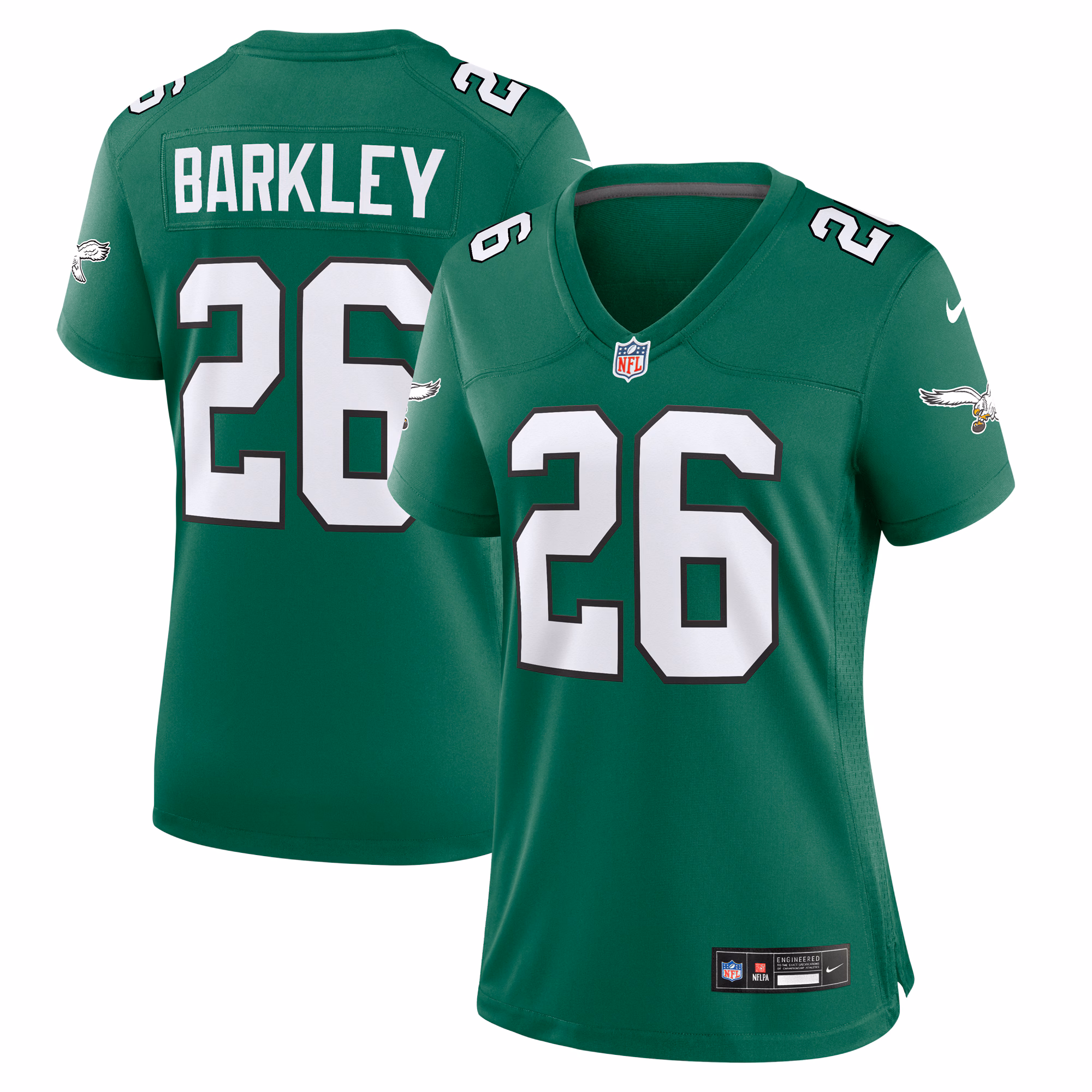 Saquon Barkley Philadelphia Eagles Women's Game Player Jersey - Midnight Green