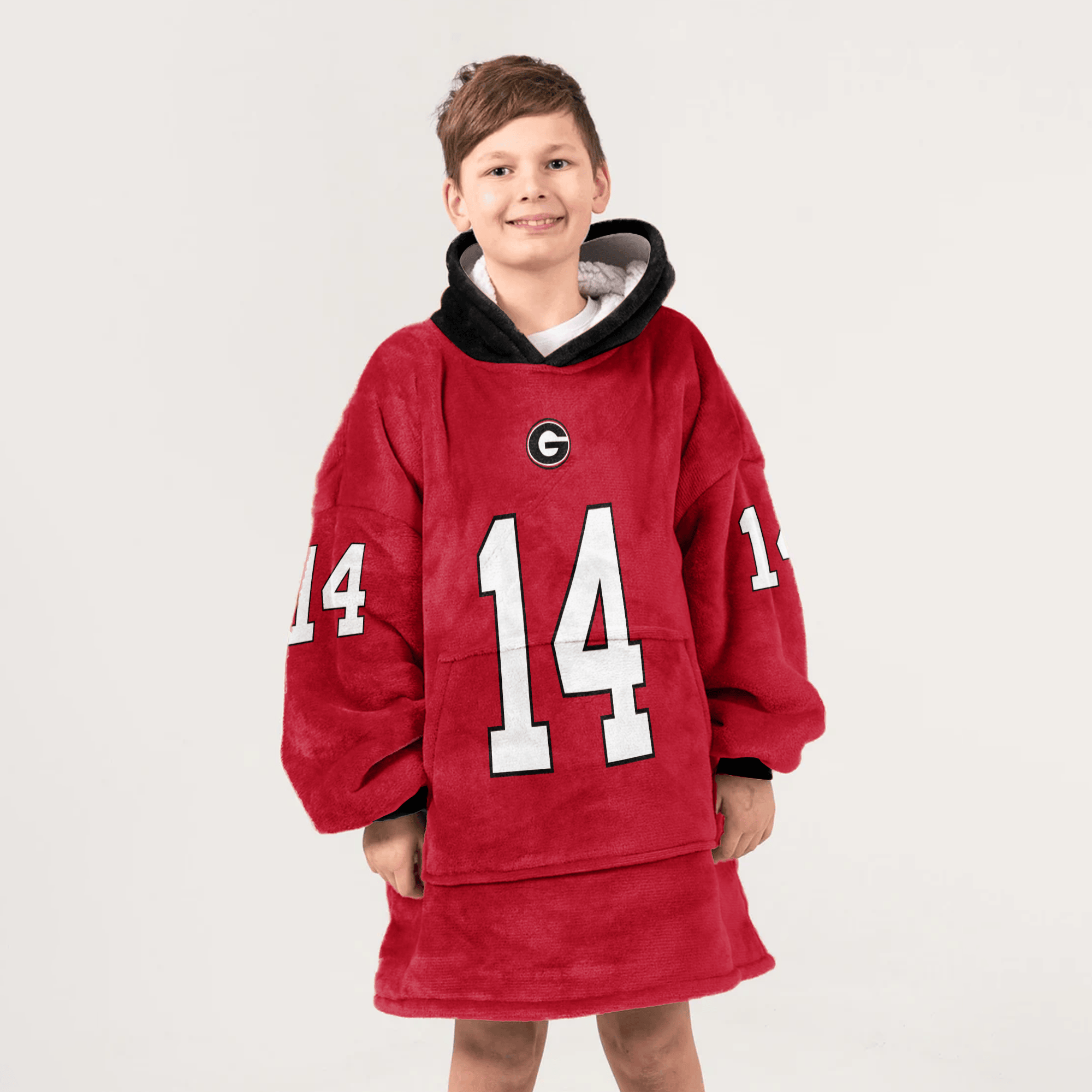 Kid G.S 14 Georgia Football Unisex Blanket Hoodie